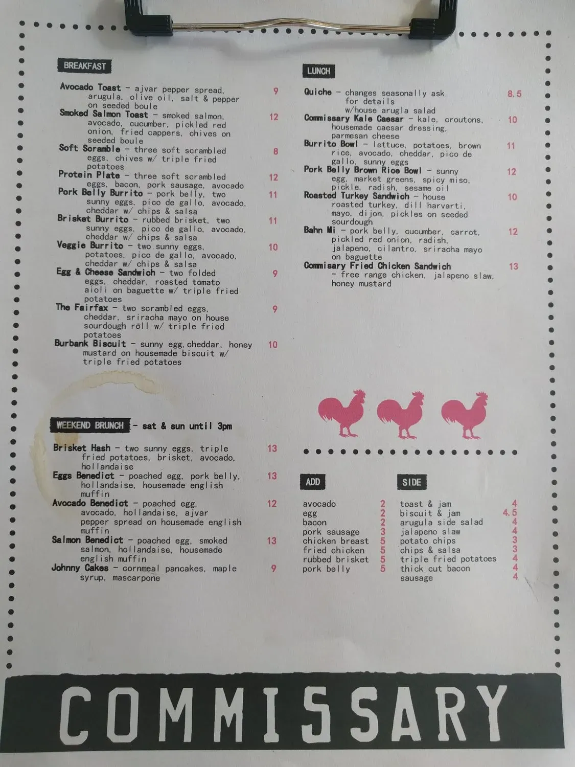 Menu 5