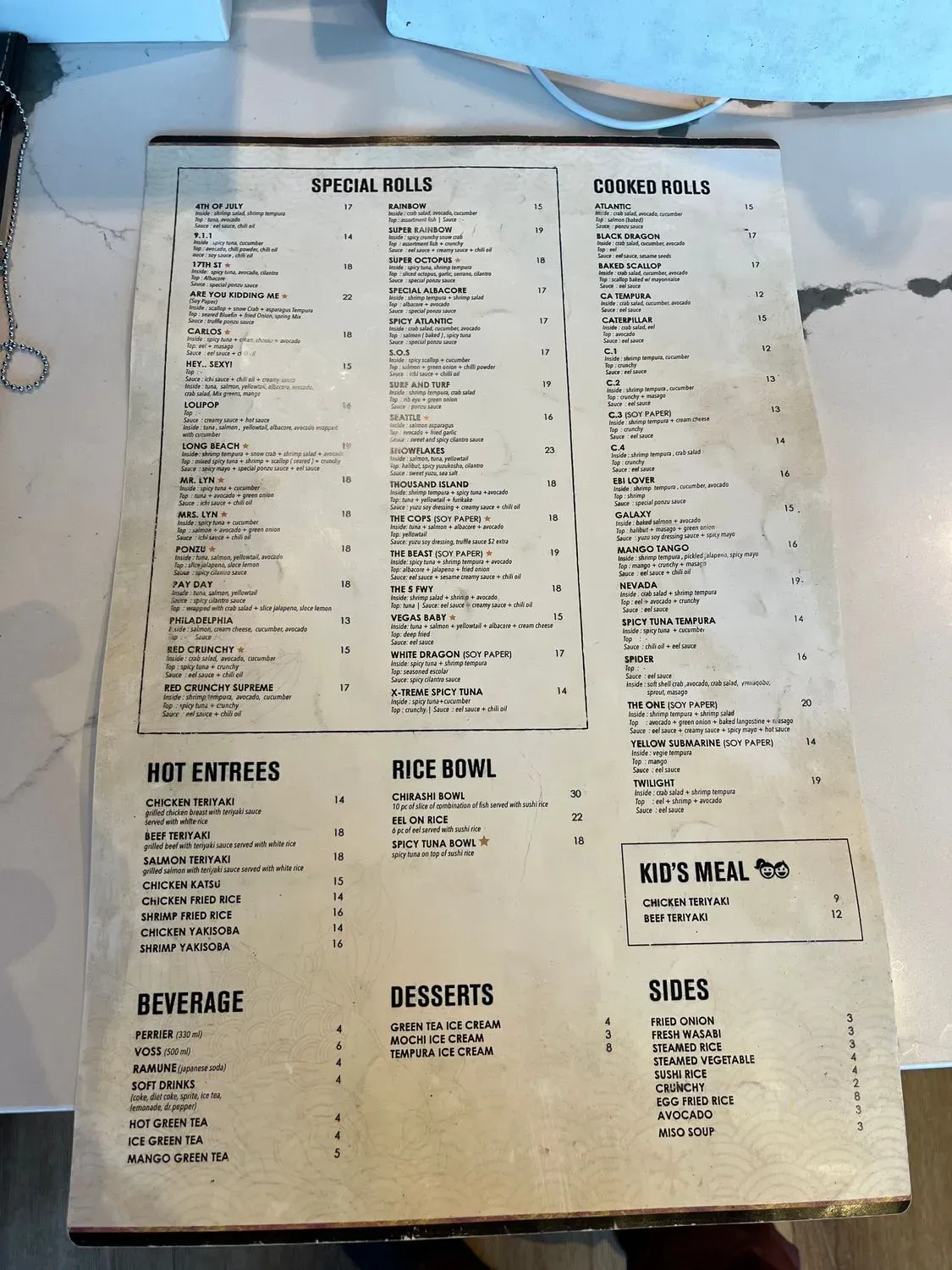 Menu 1