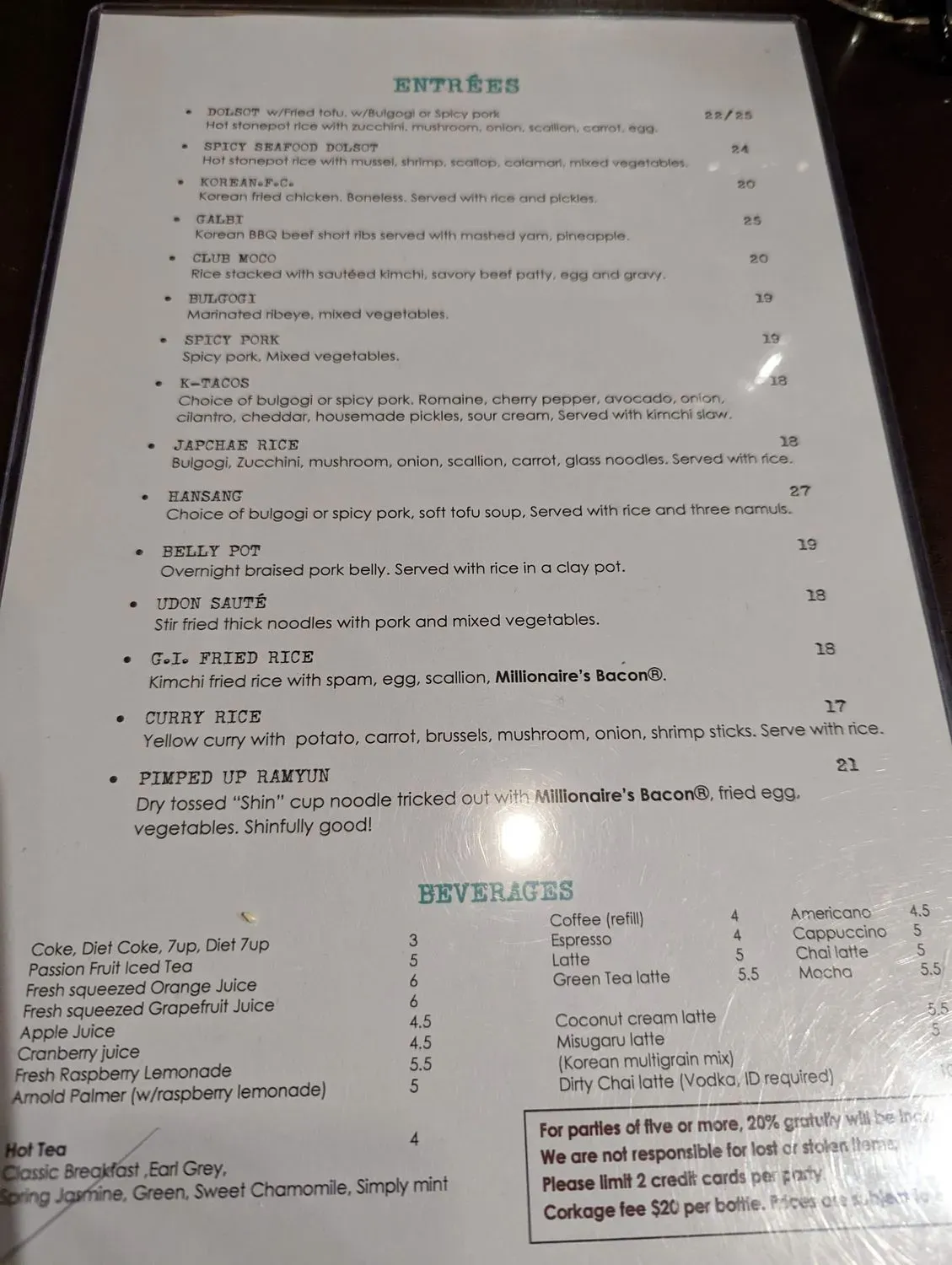 Menu 6