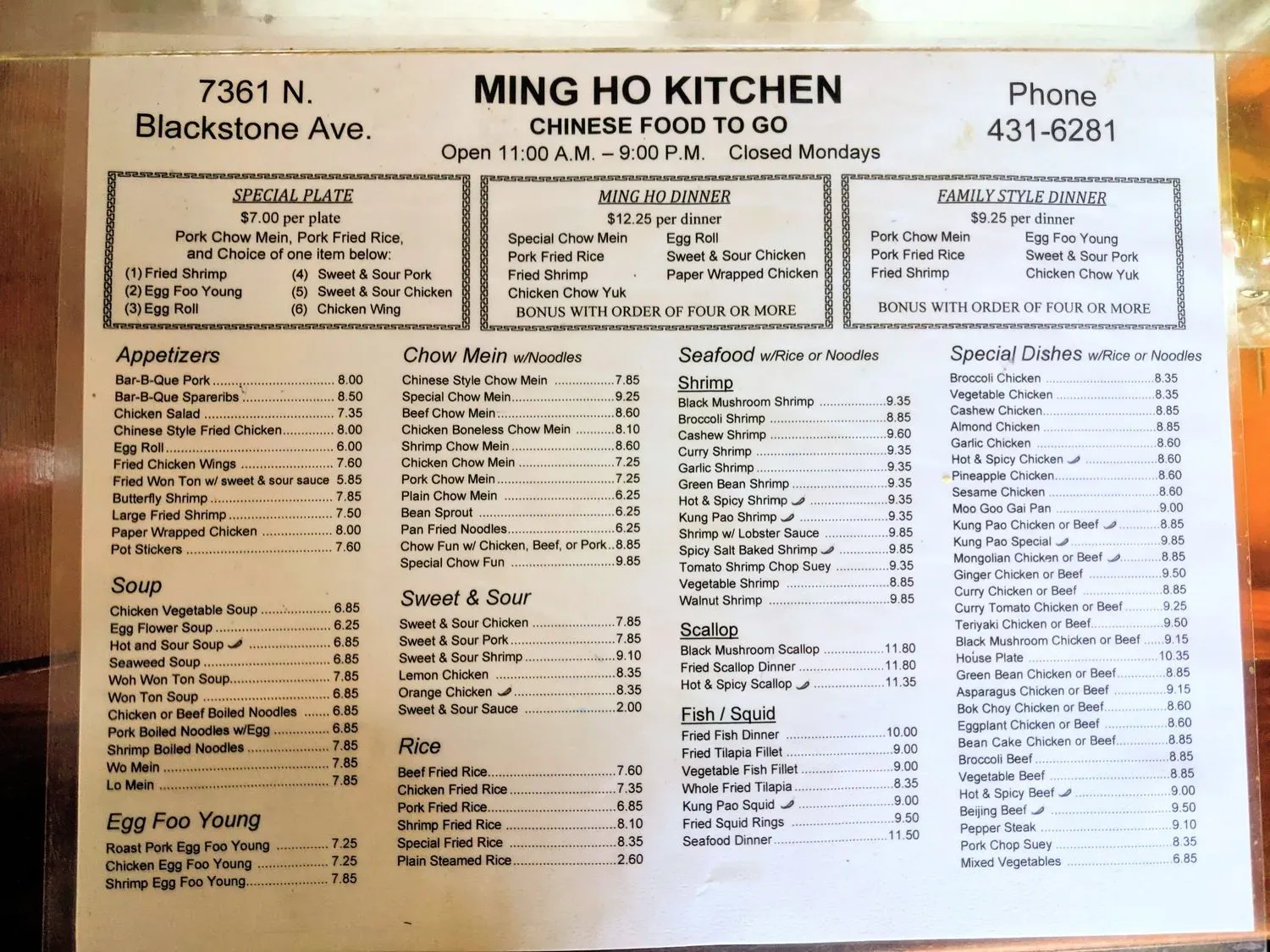 Menu 6