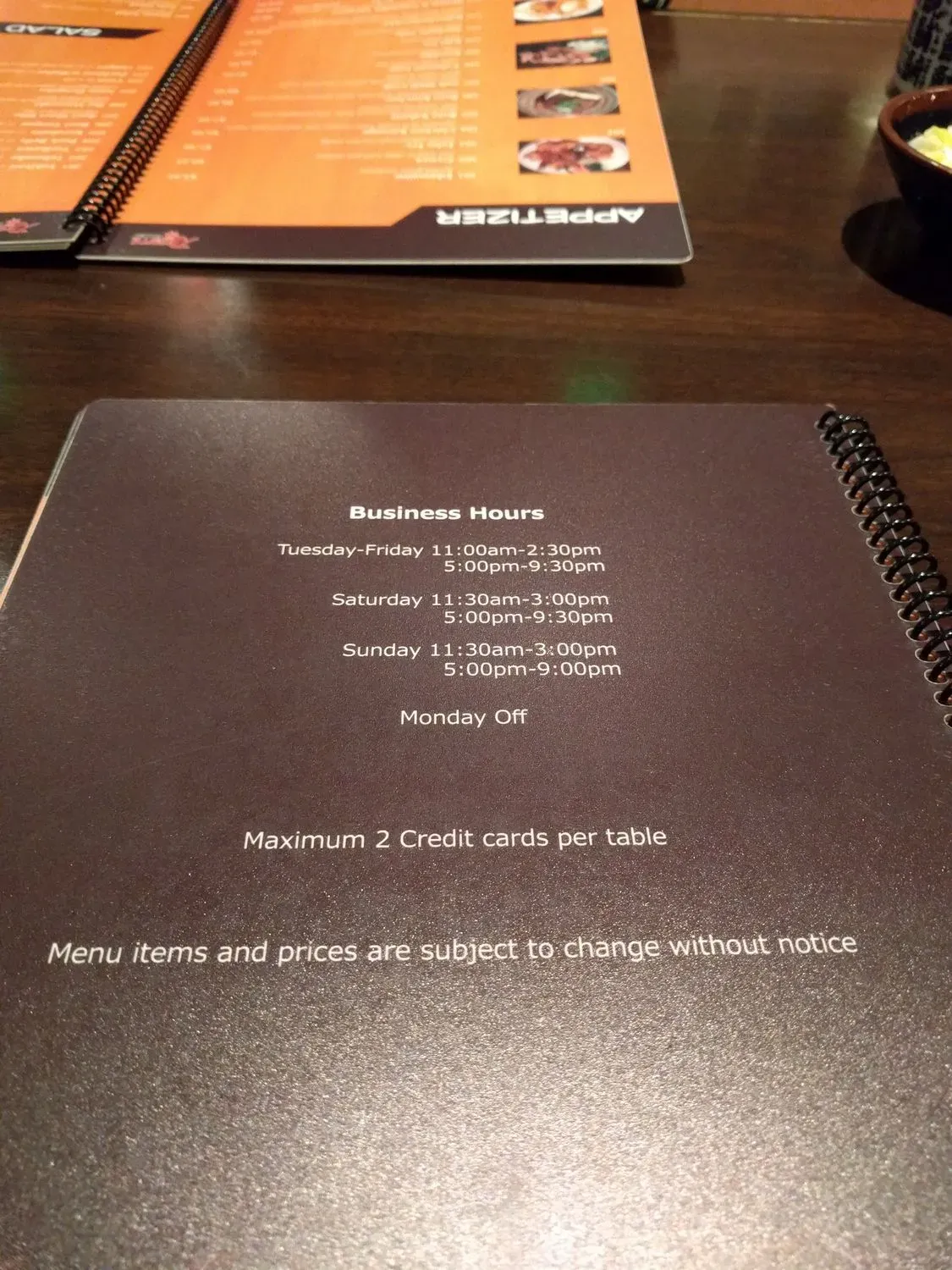 Menu 6