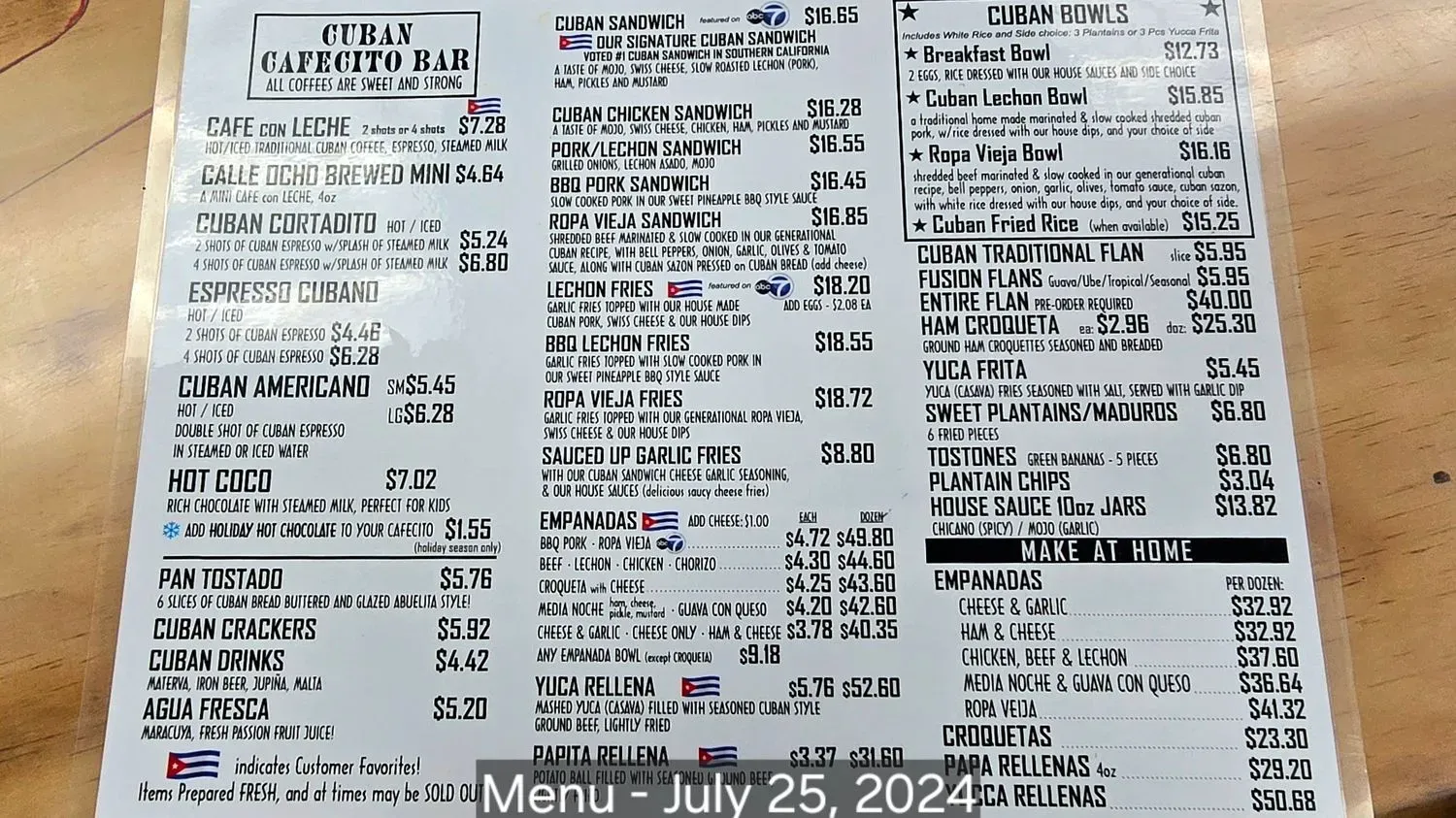 Menu 1