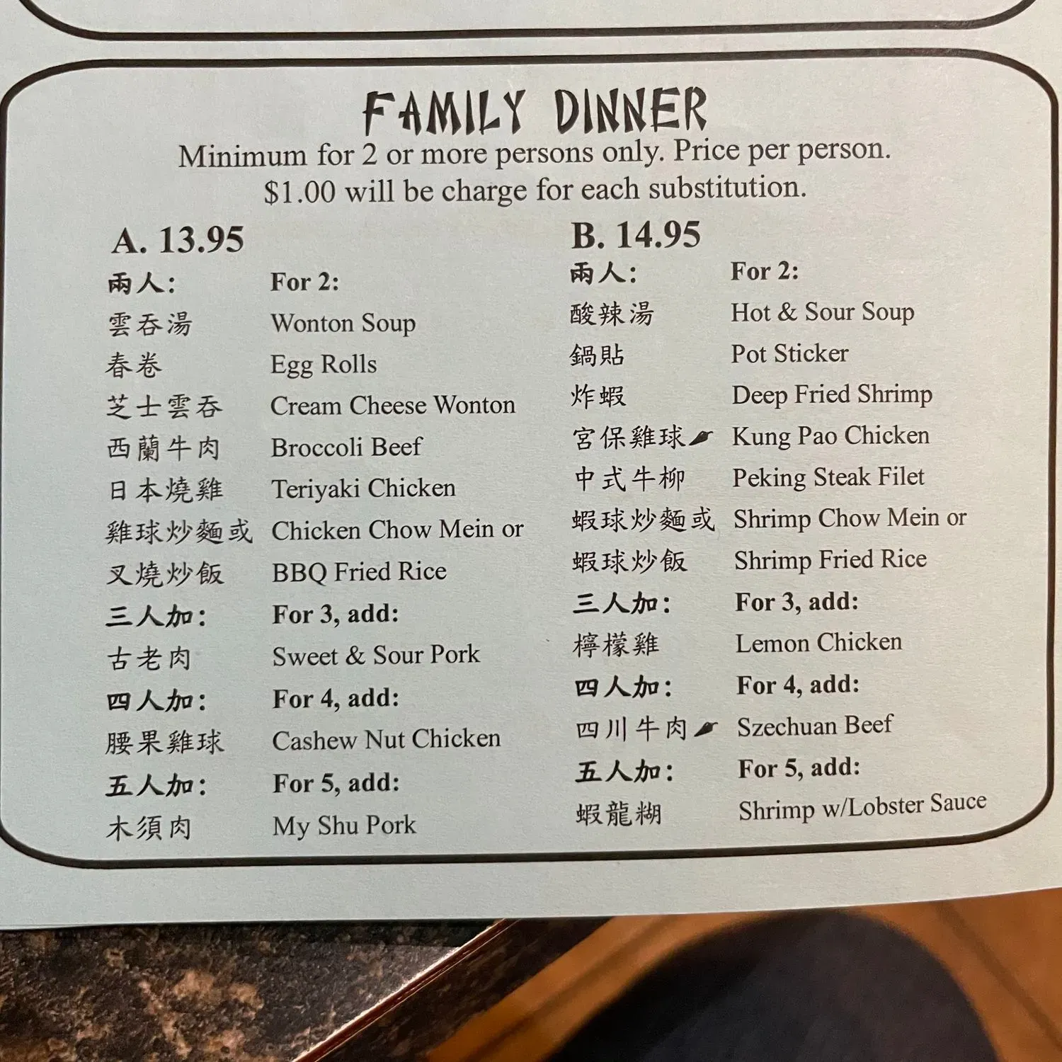 Menu 1