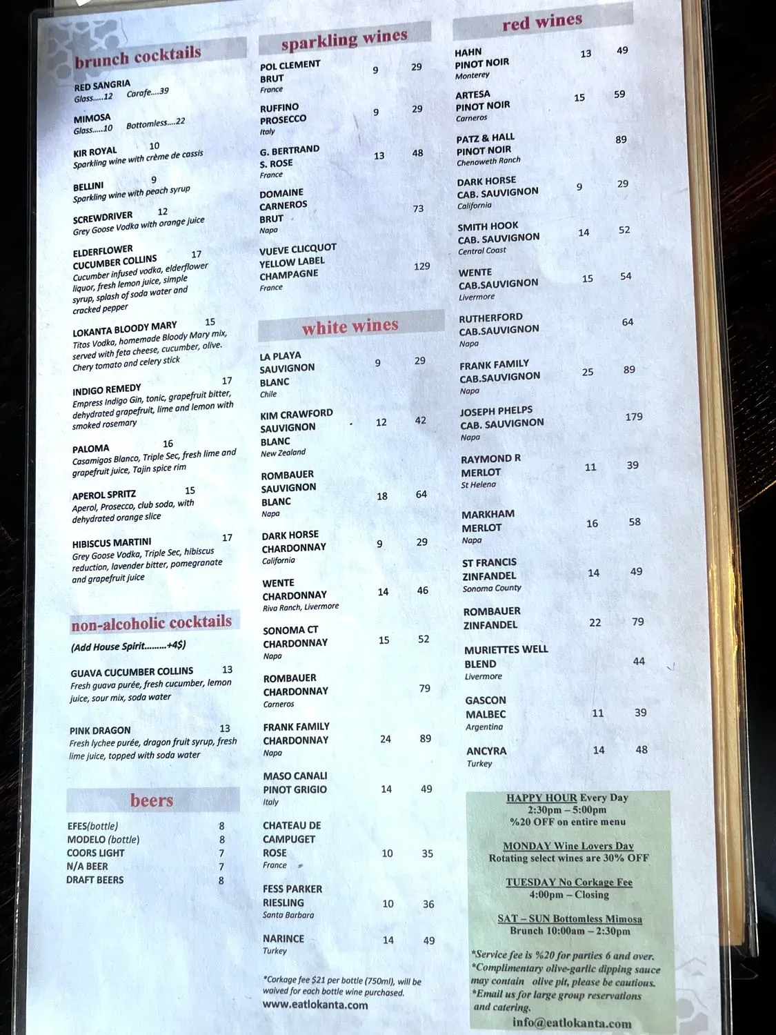 Menu 6