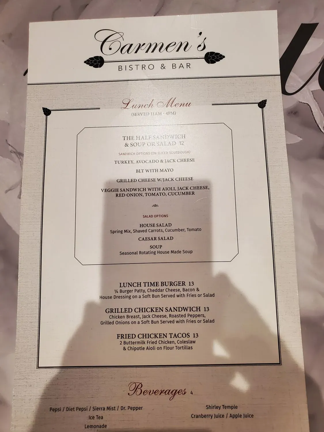 Menu 1