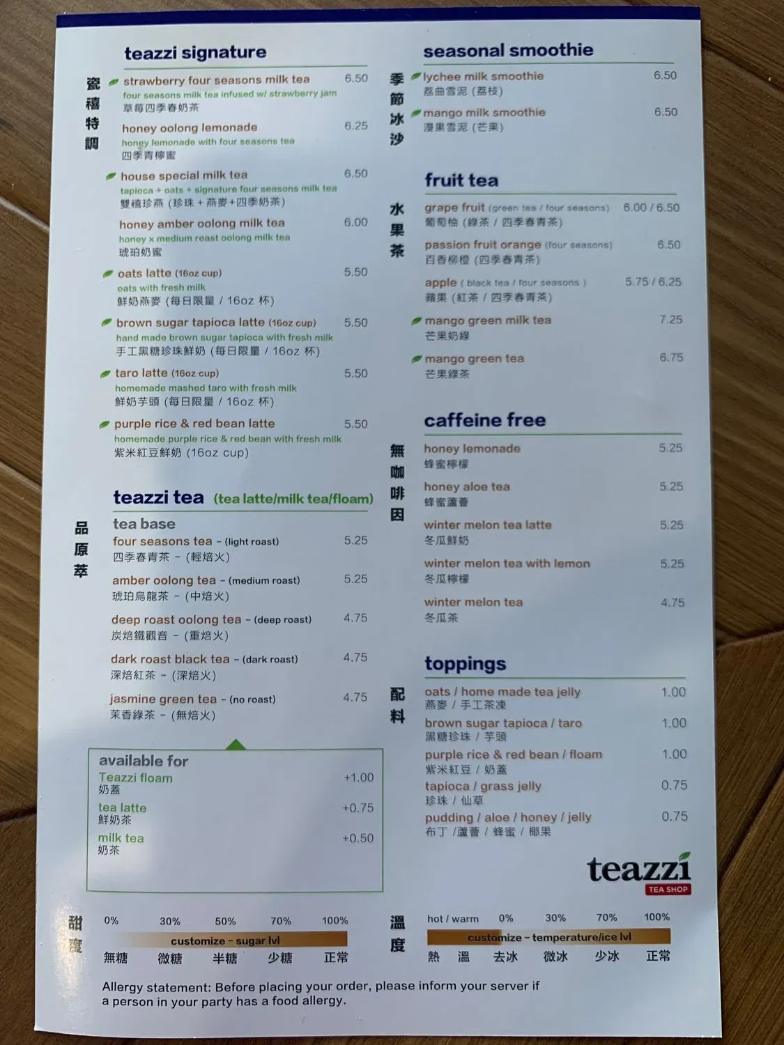 Menu 1