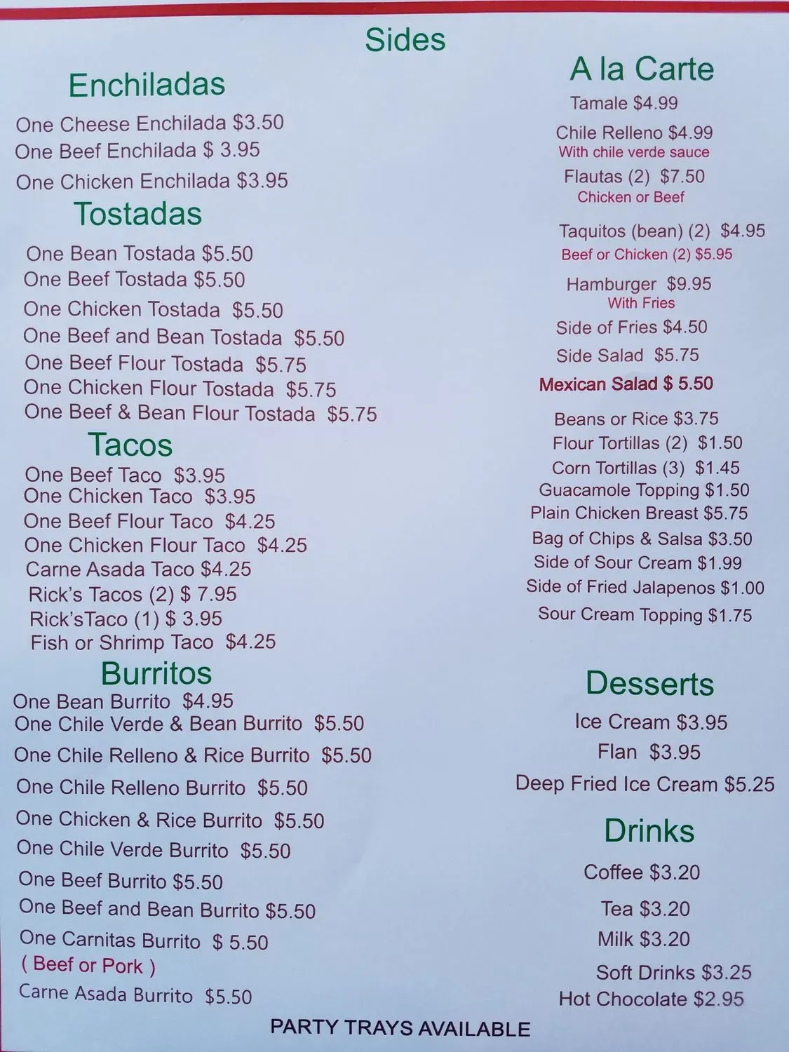 Menu 1