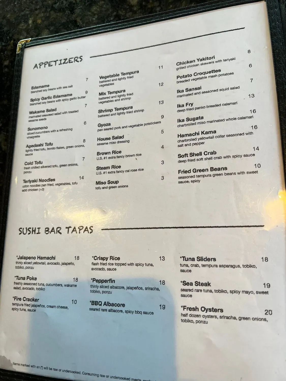 Menu 5