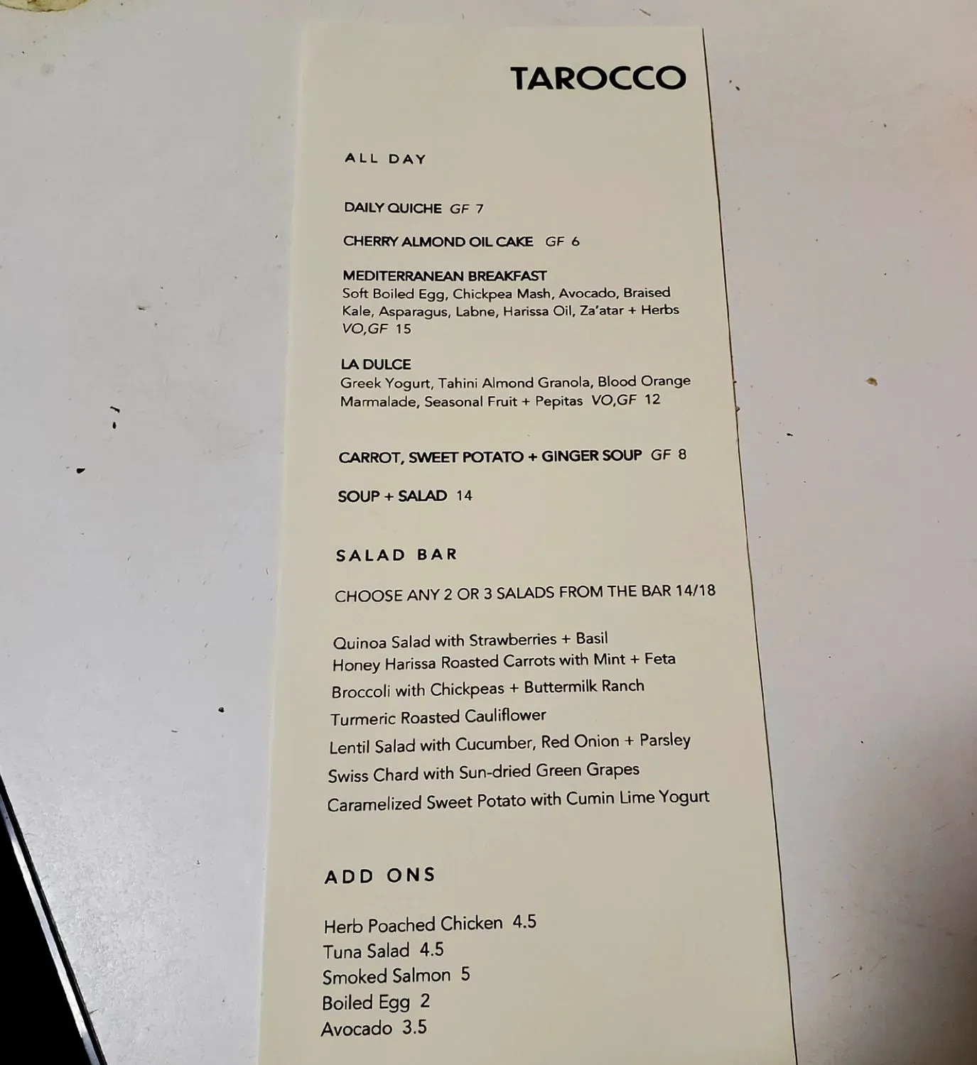 Menu 1