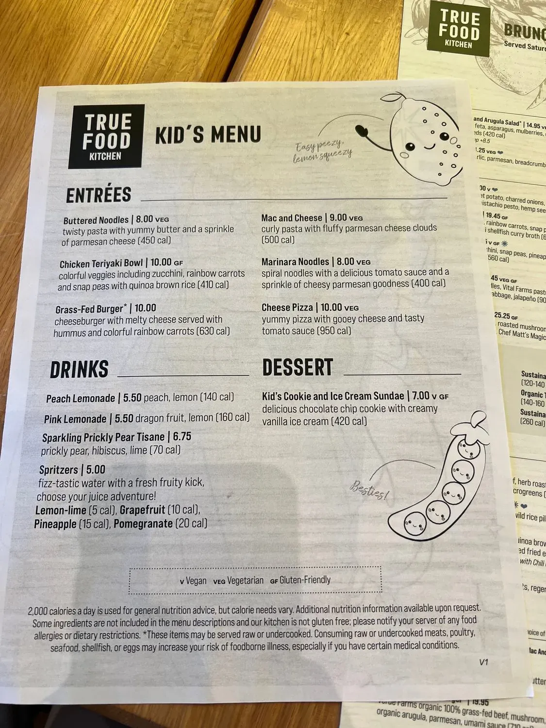 True Food Kitchen Menu - Updated November 2025