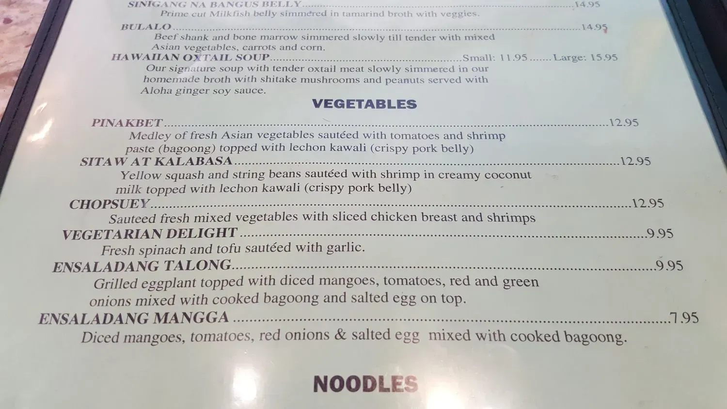 Menu 5