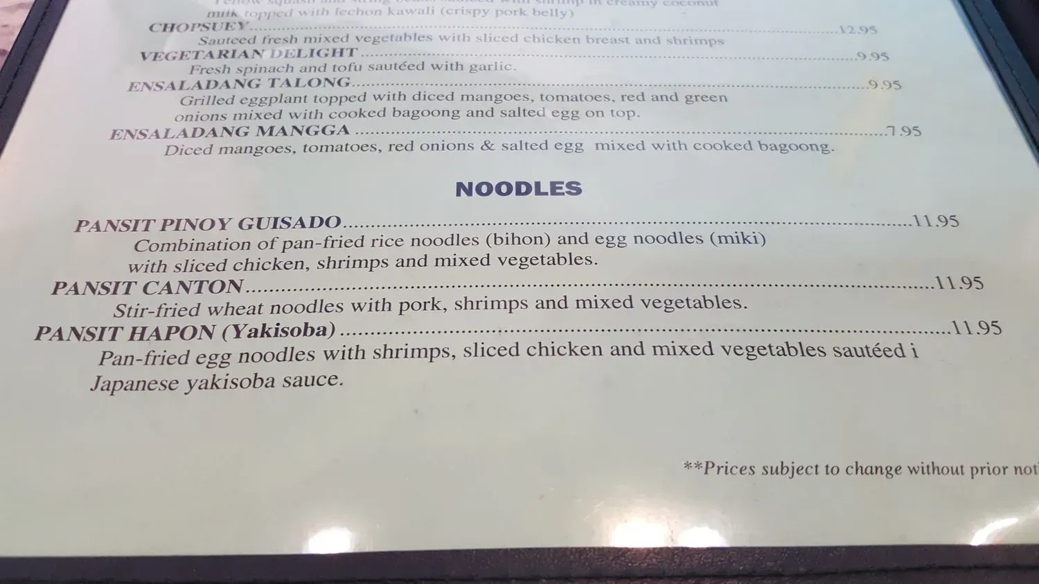 Menu 6