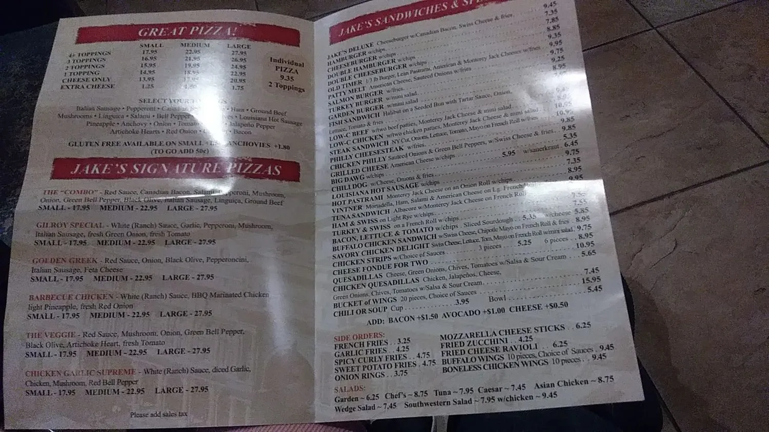 Menu 1