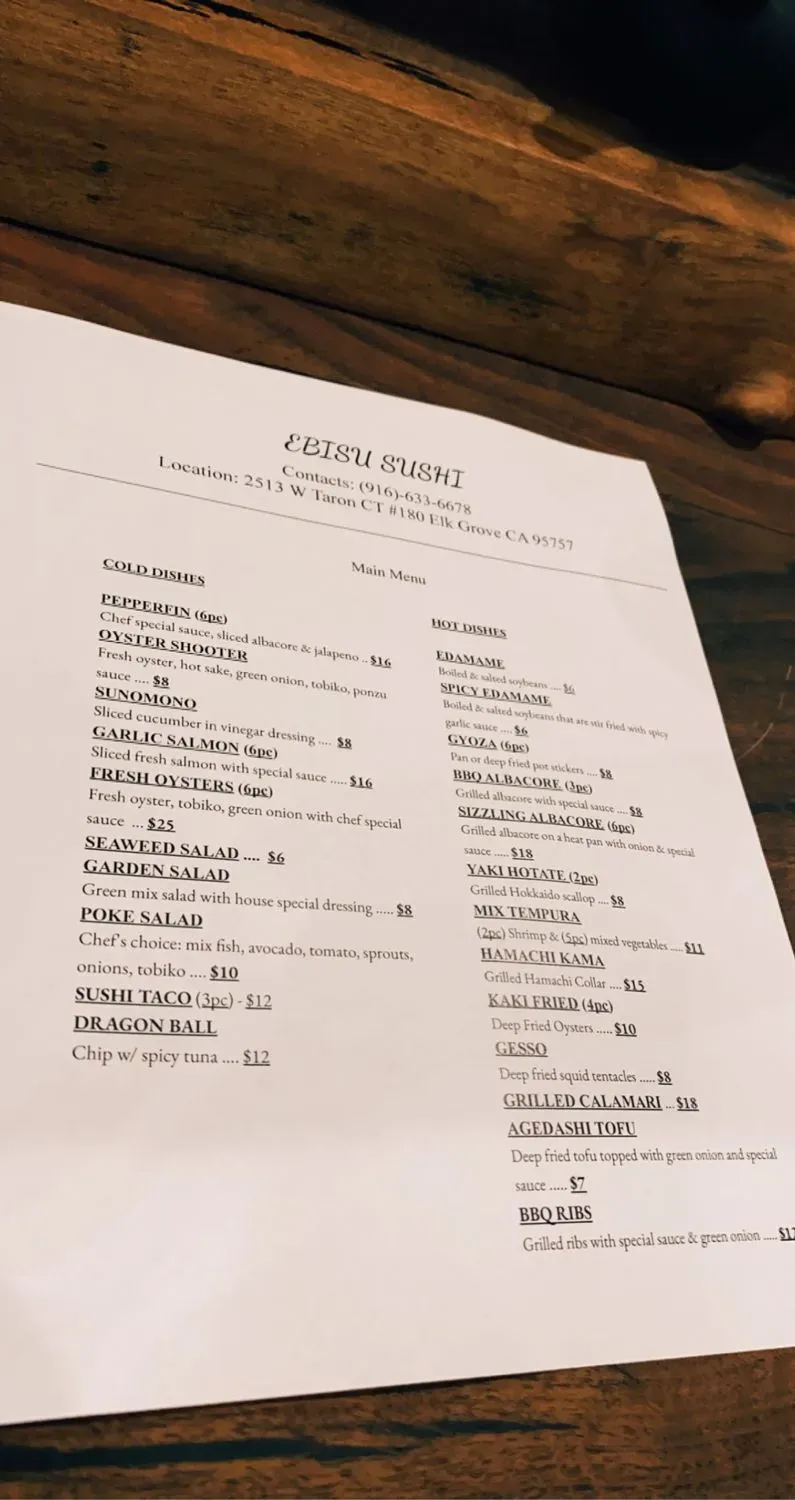 Menu 5