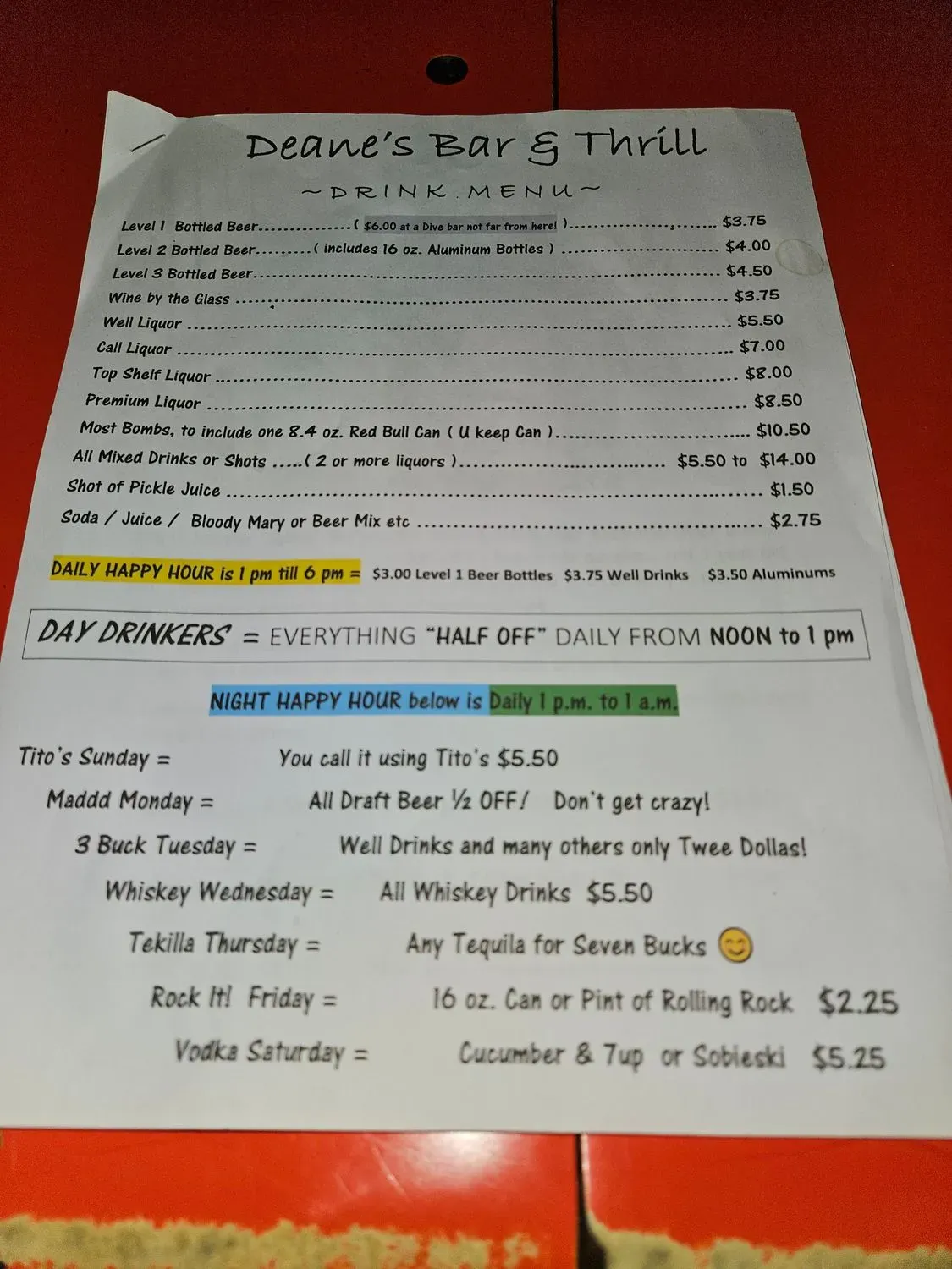 Menu 1