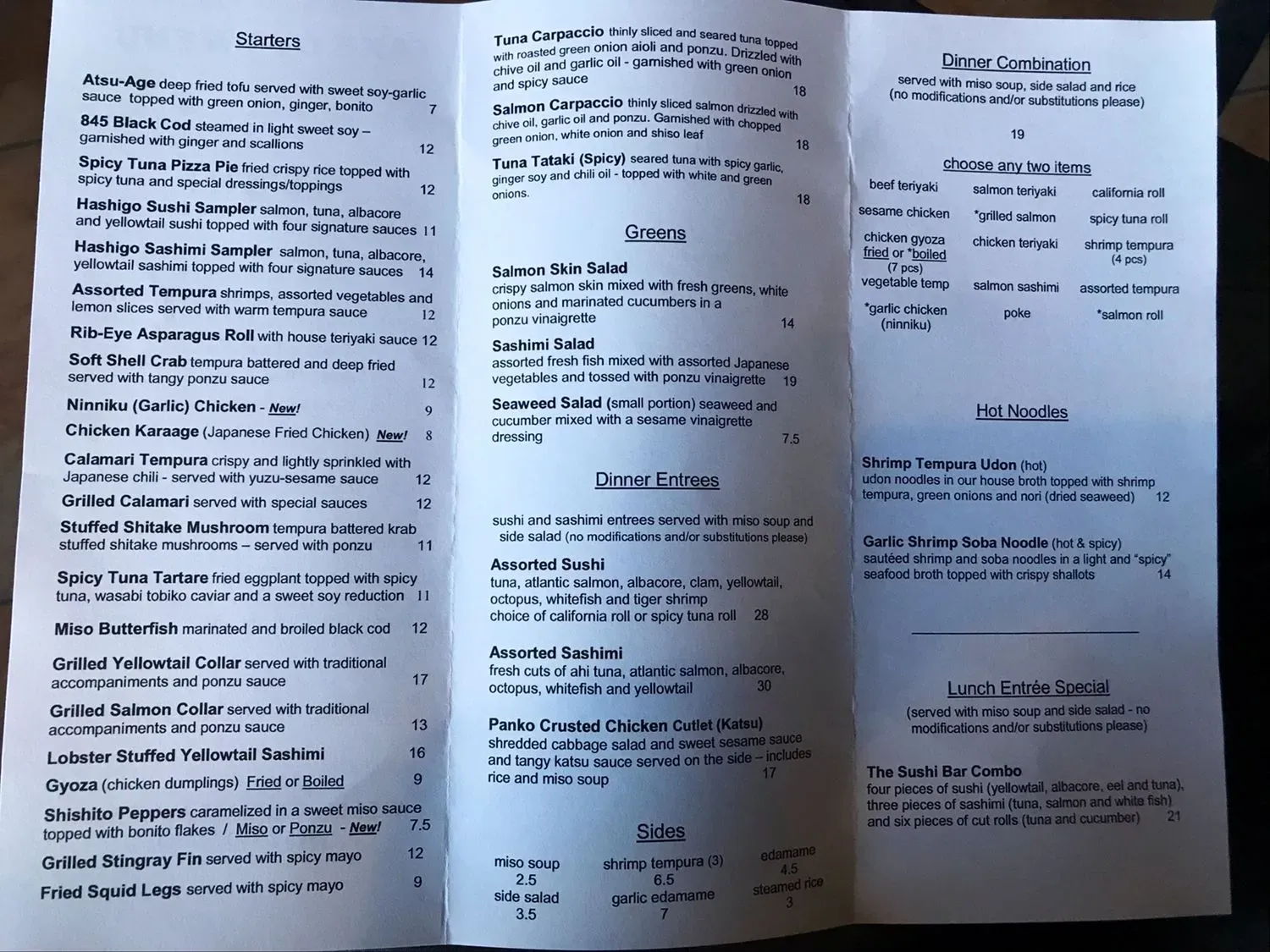 Menu 5