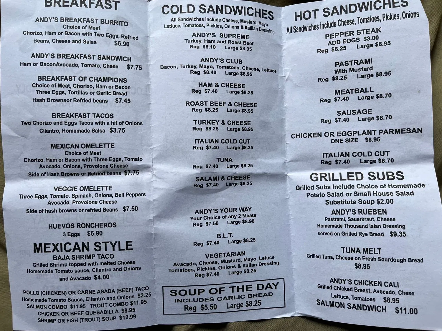 Menu 2