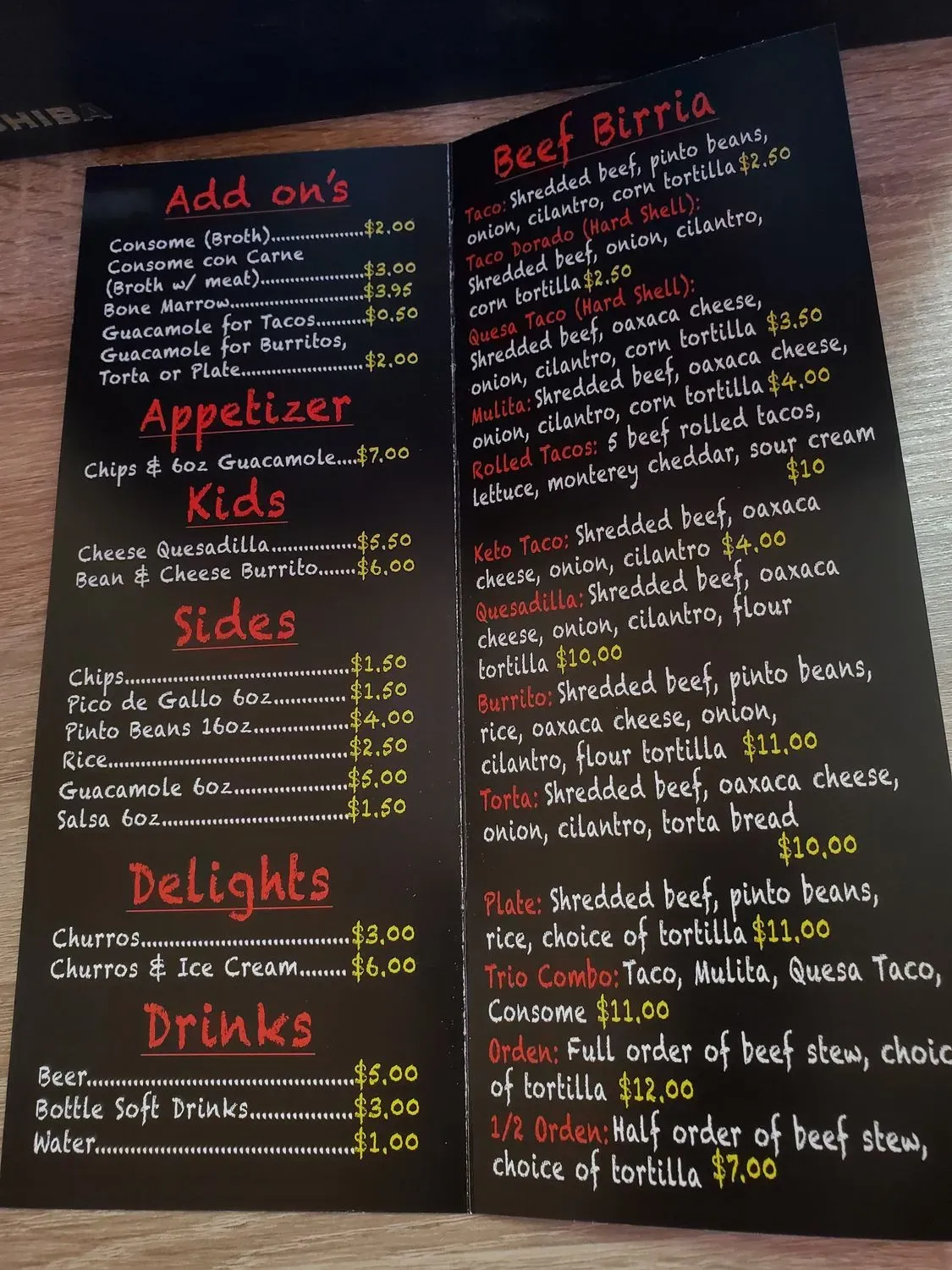 Menu 6