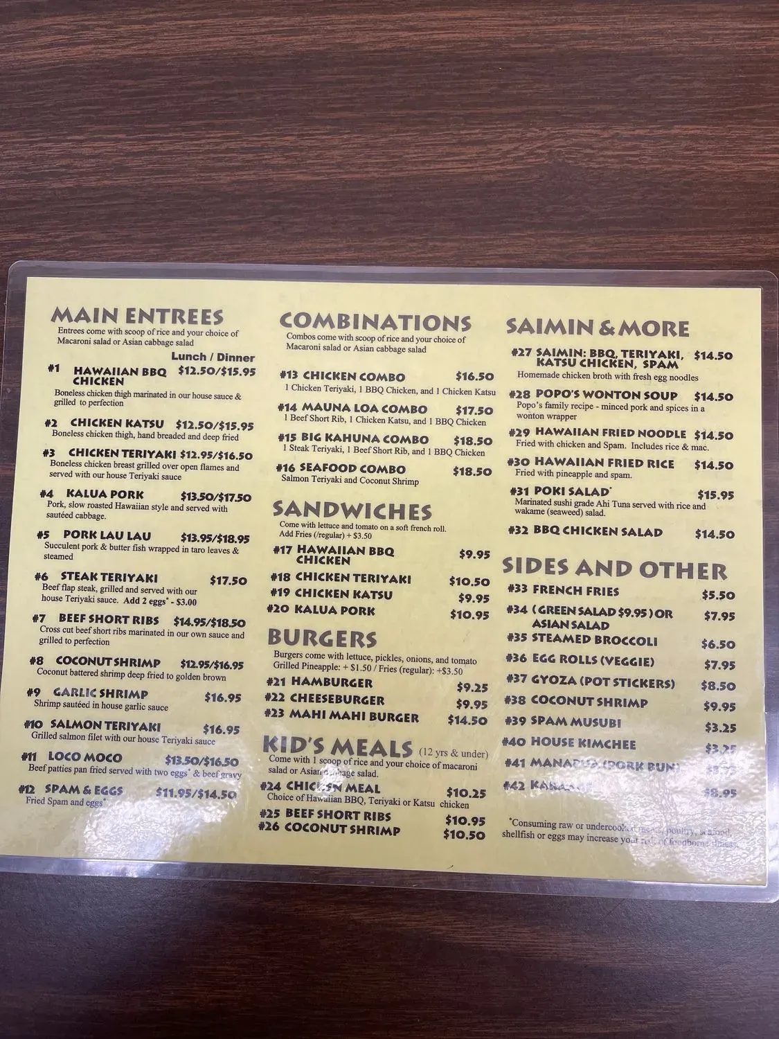 Menu 1