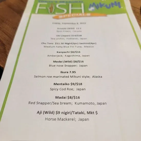 Menu 1