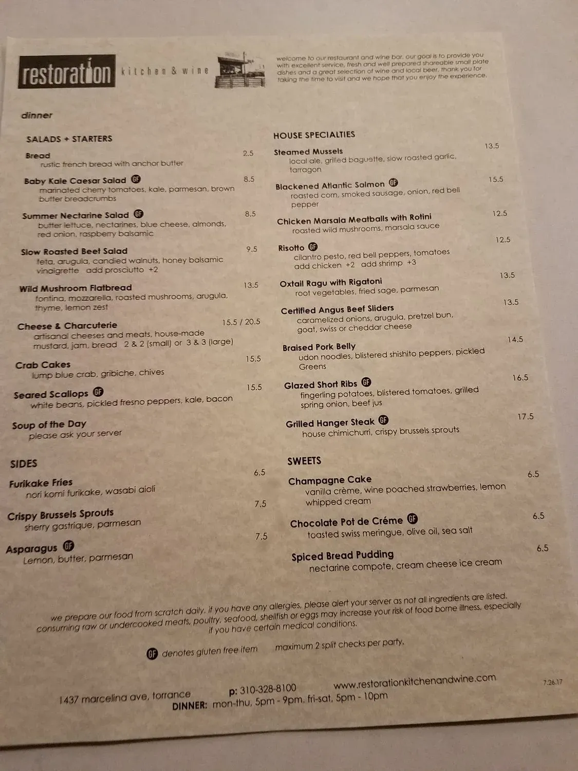 Menu 5