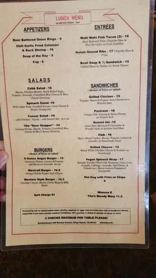 Menu 2