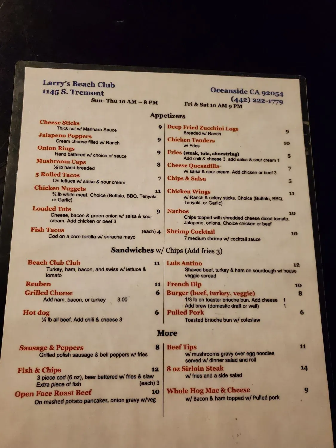 Menu 2