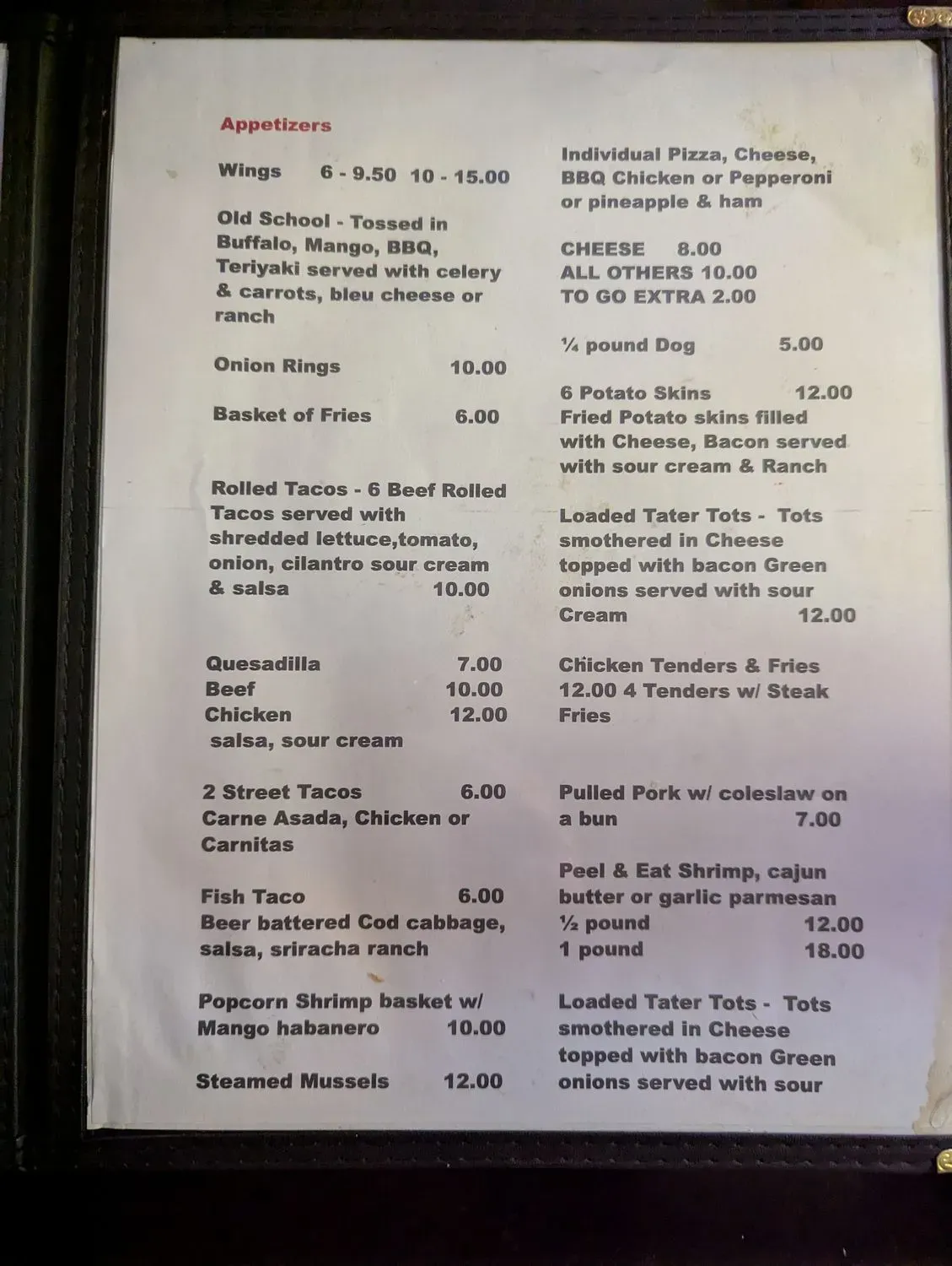 Menu 5