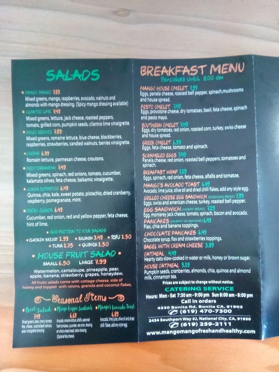 Menu 1