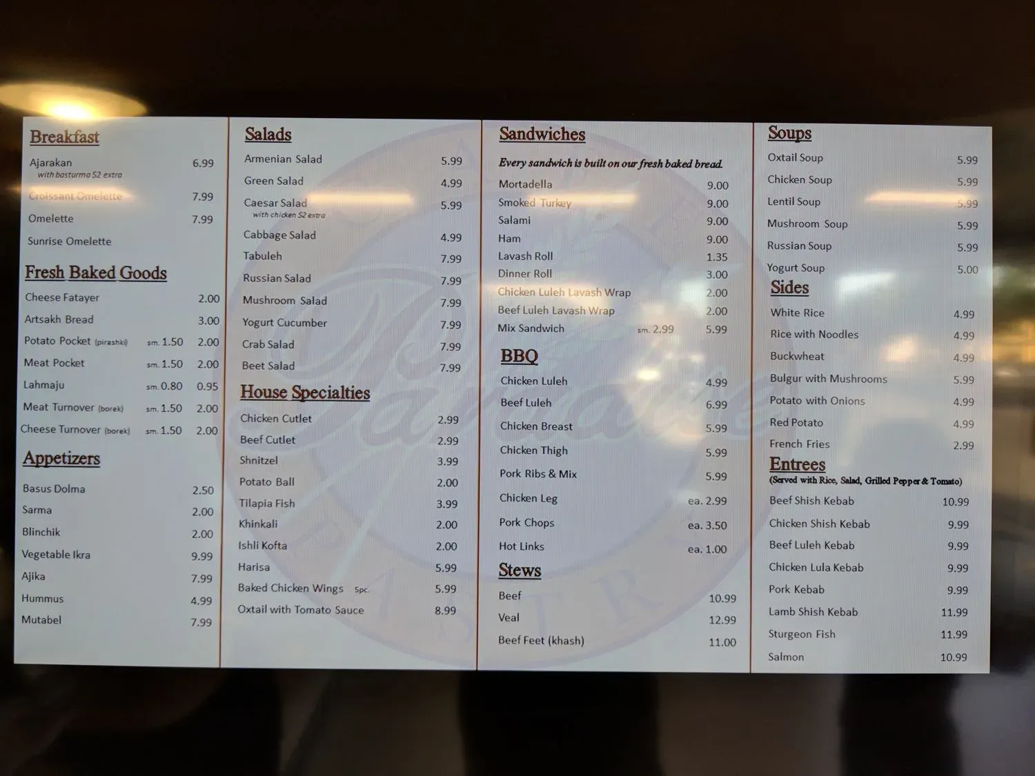 Menu 5