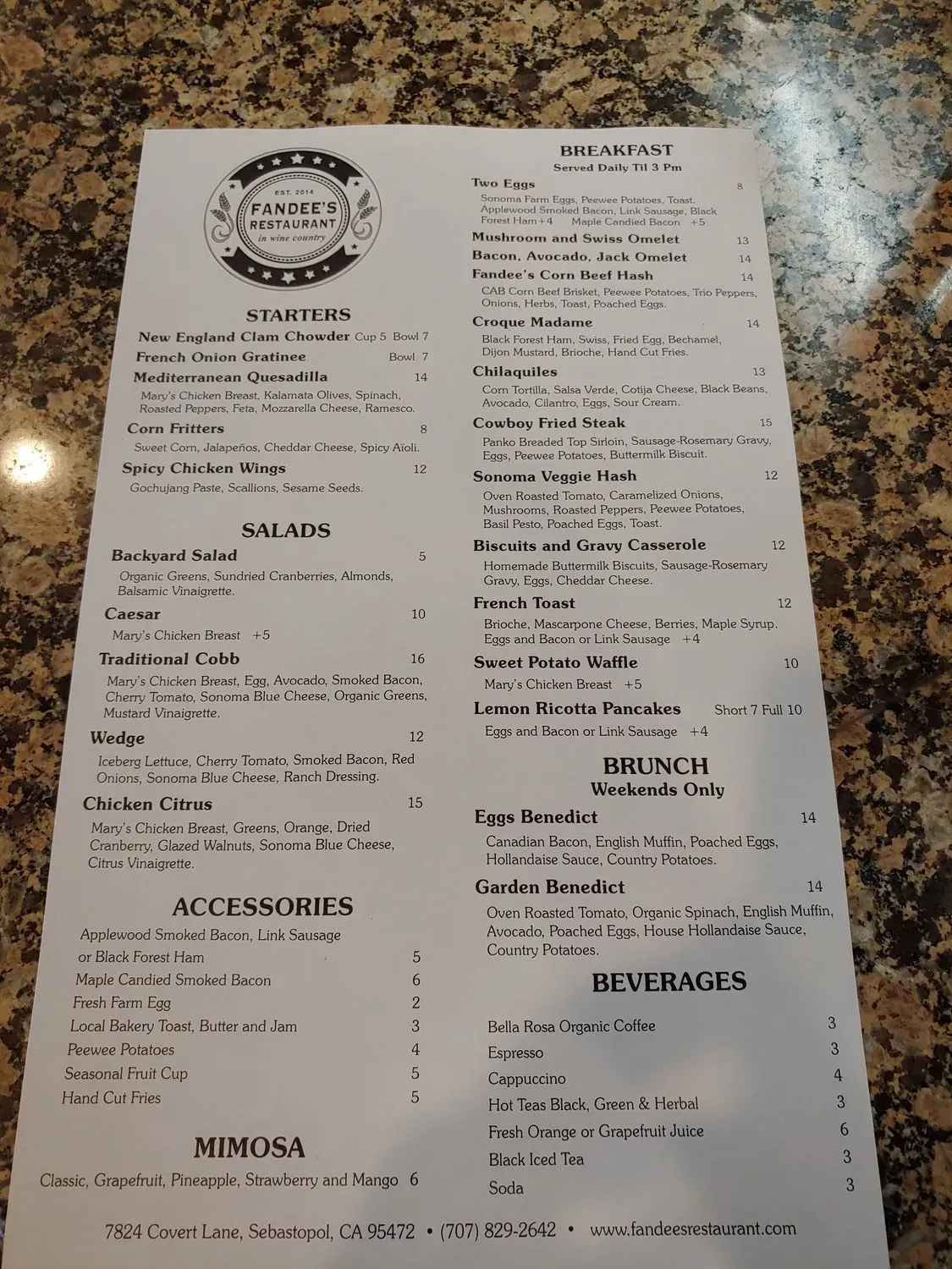 Menu 1