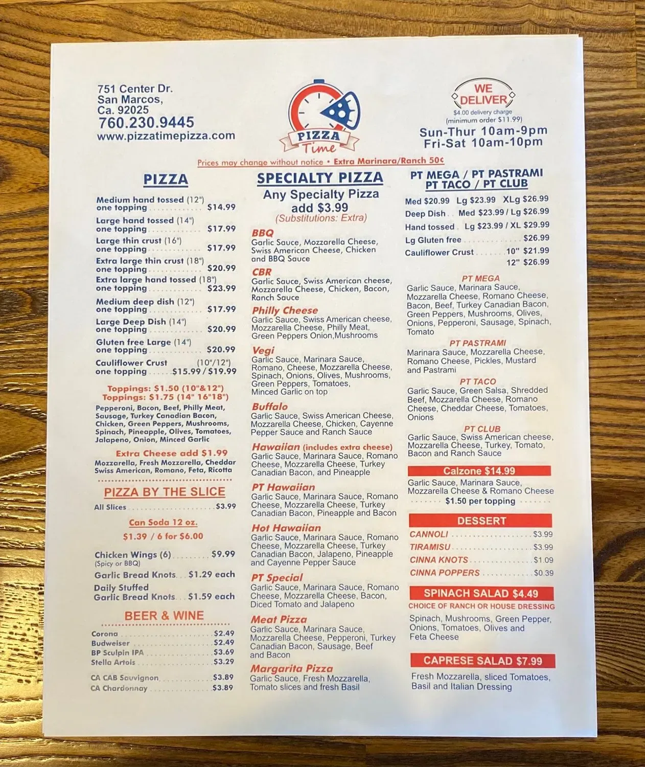 Menu 1