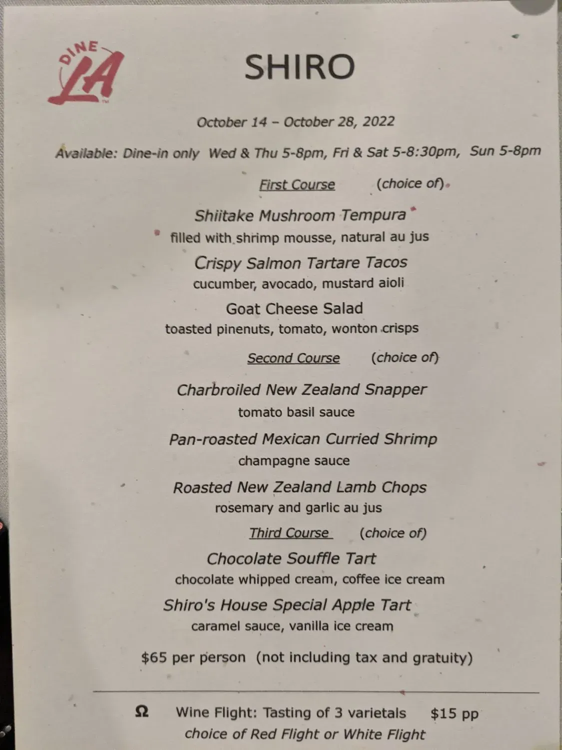 Menu 1