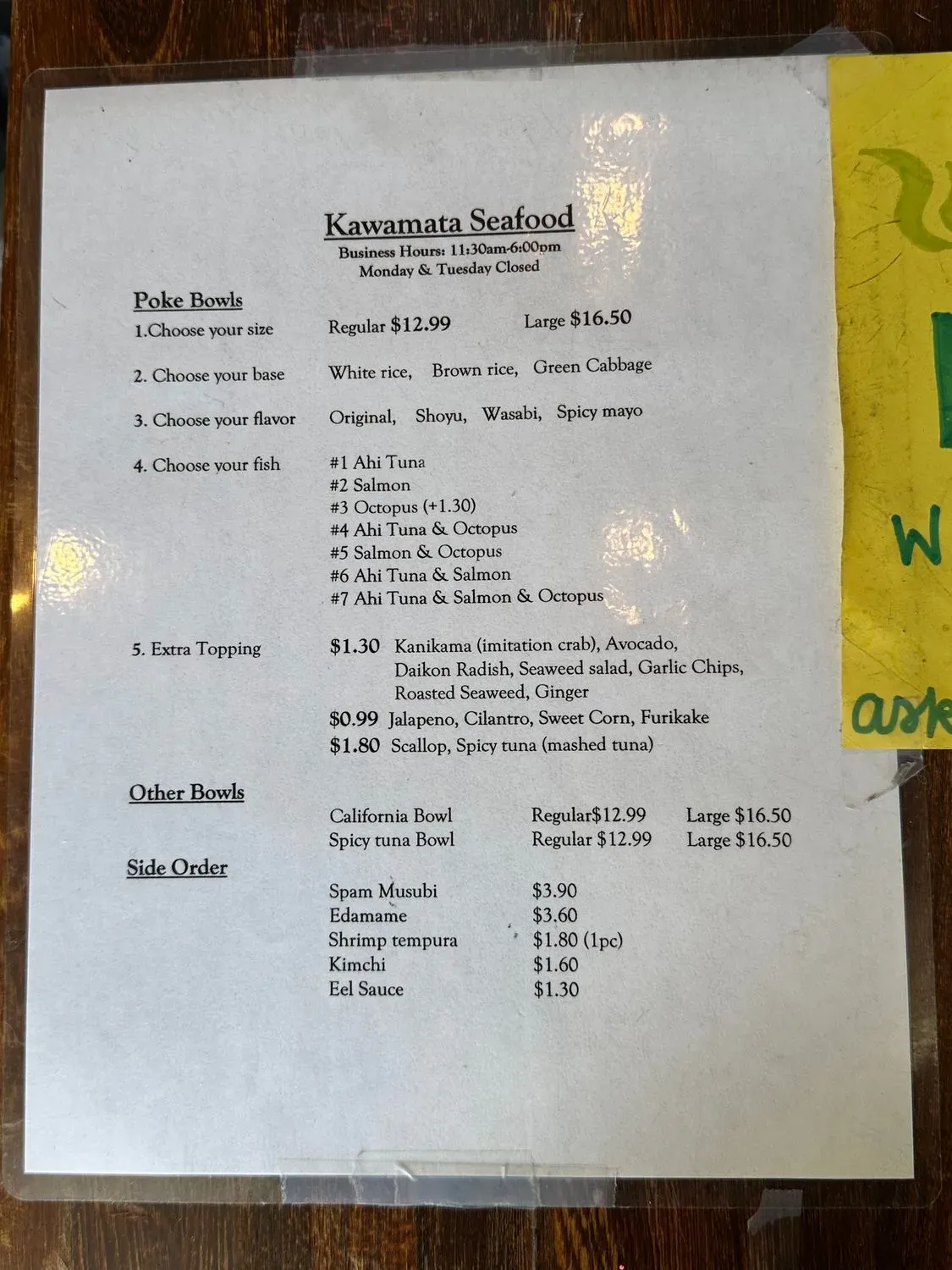 Menu 1