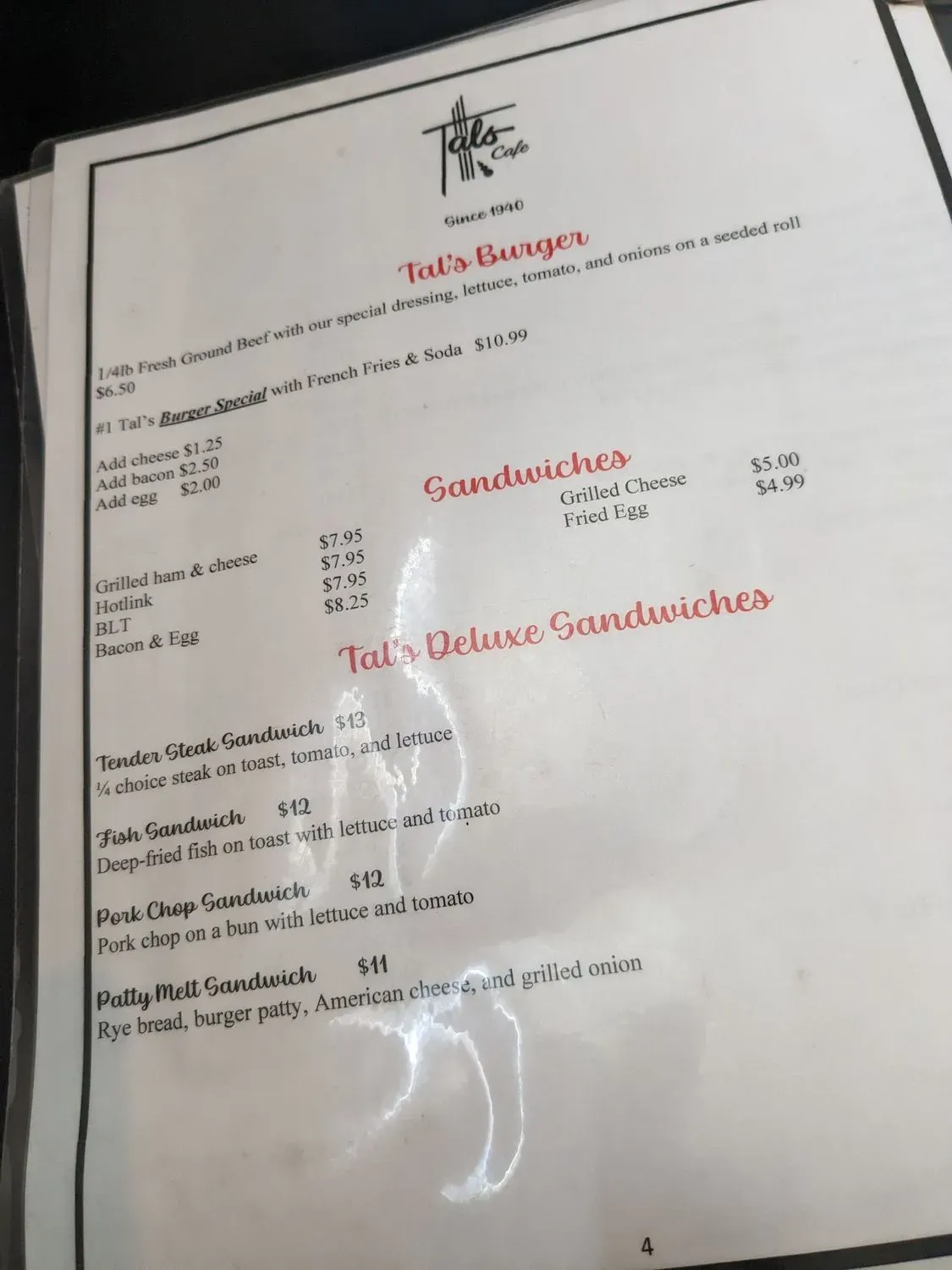 Menu 5