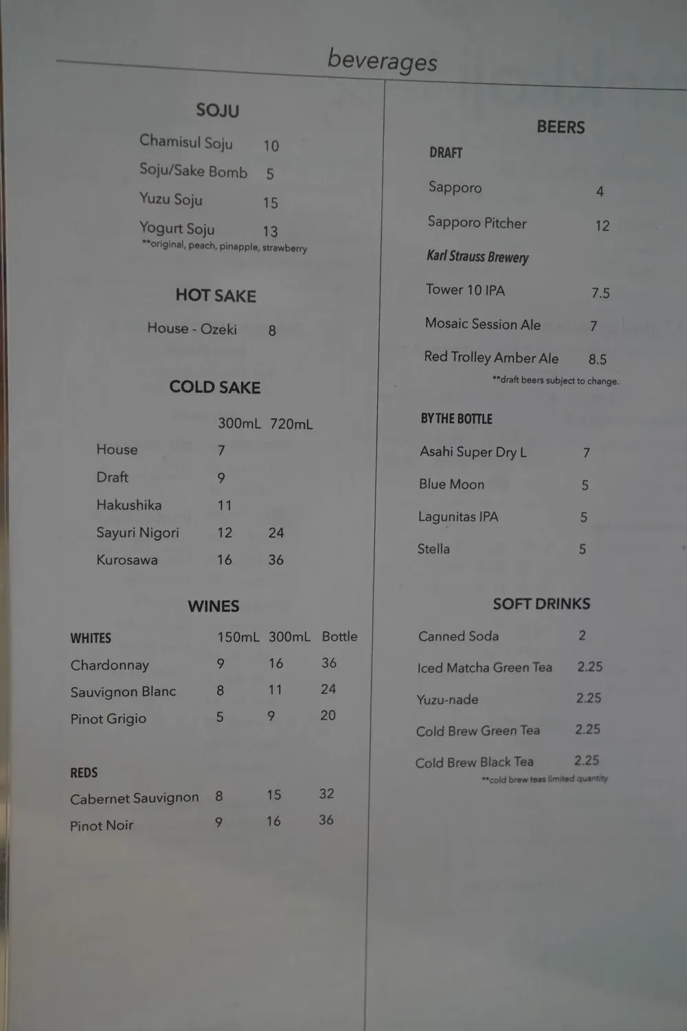 Menu 2