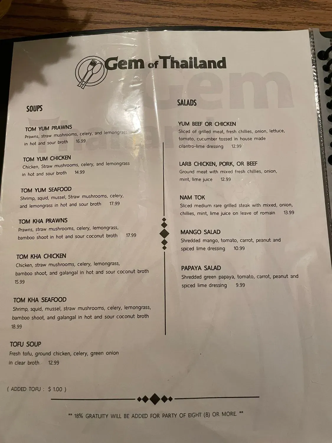 Menu 1