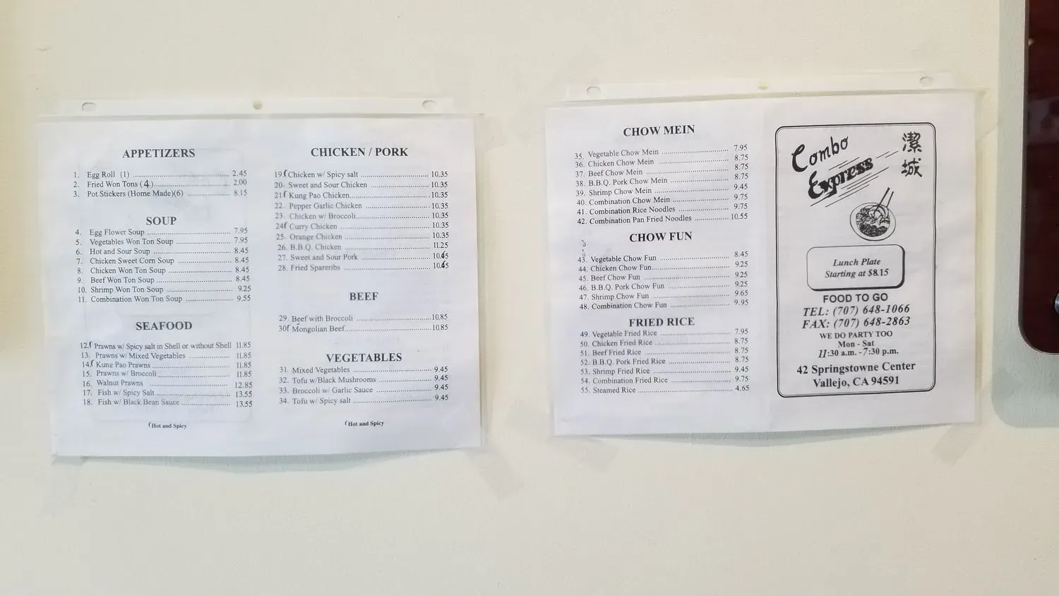 Menu 2