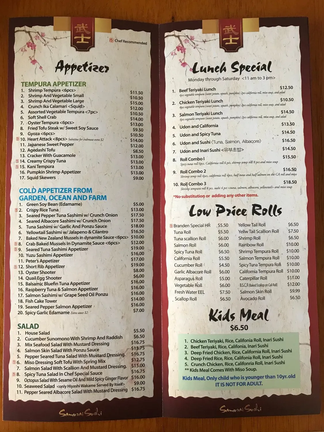 Menu 1