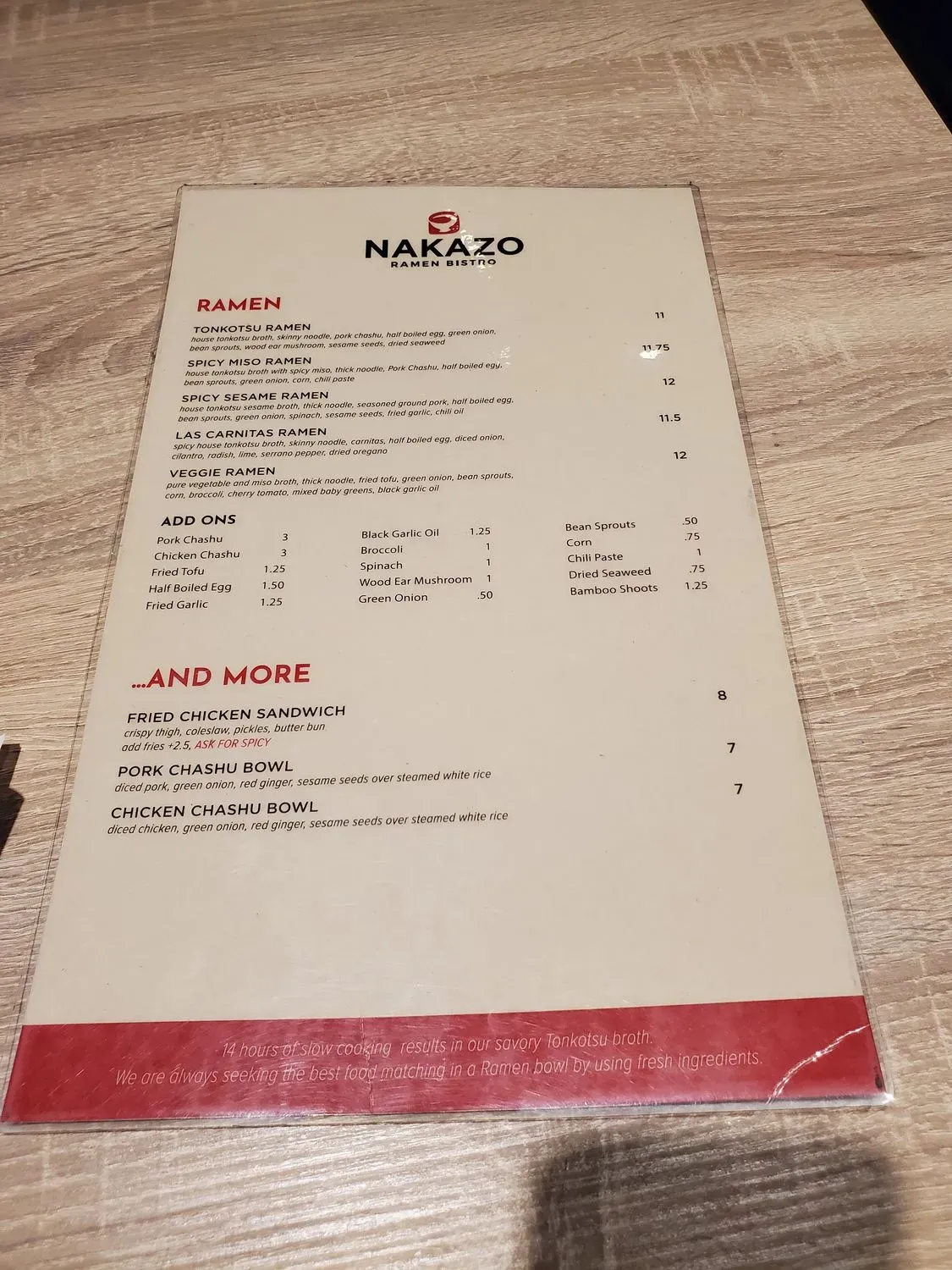 Menu 5