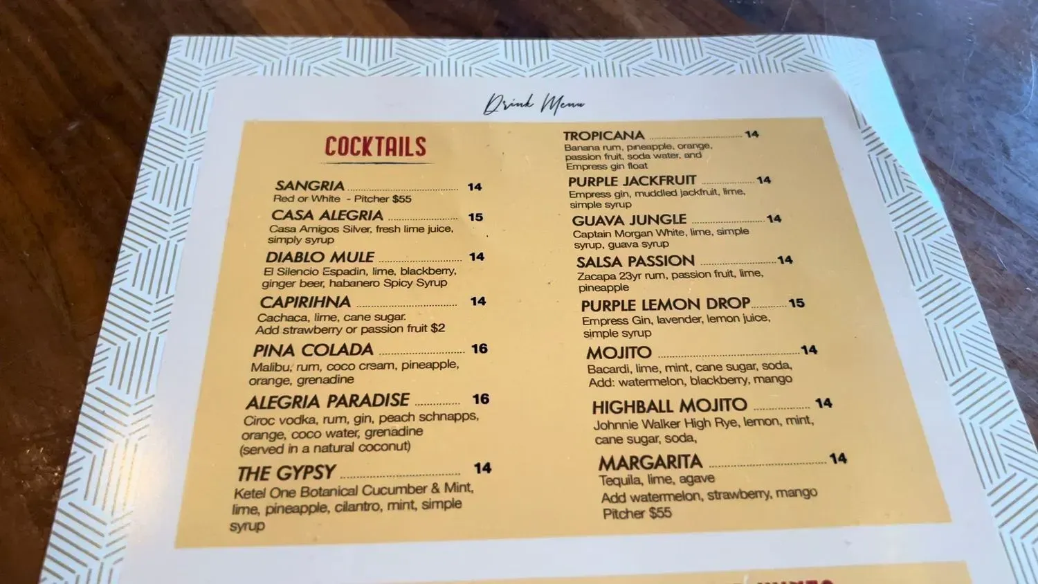 Menu 1