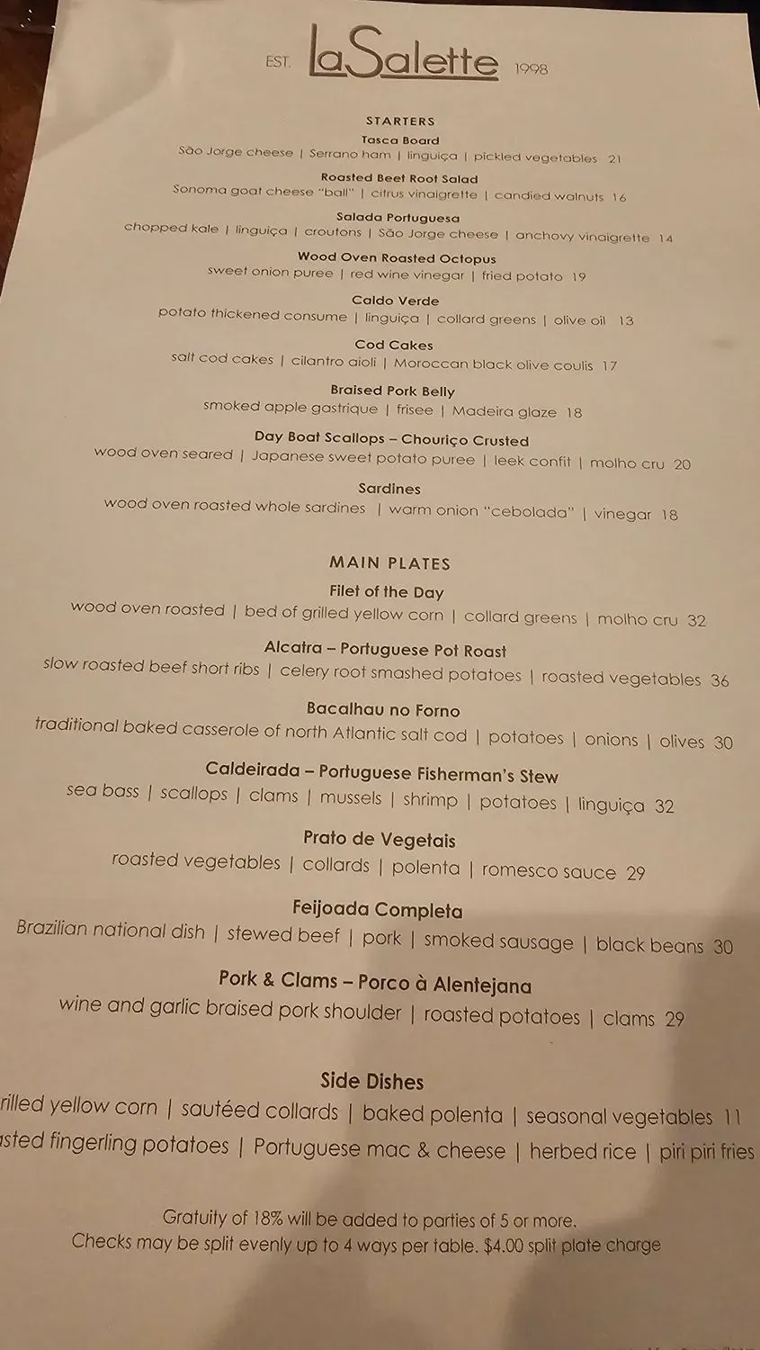 Menu 1