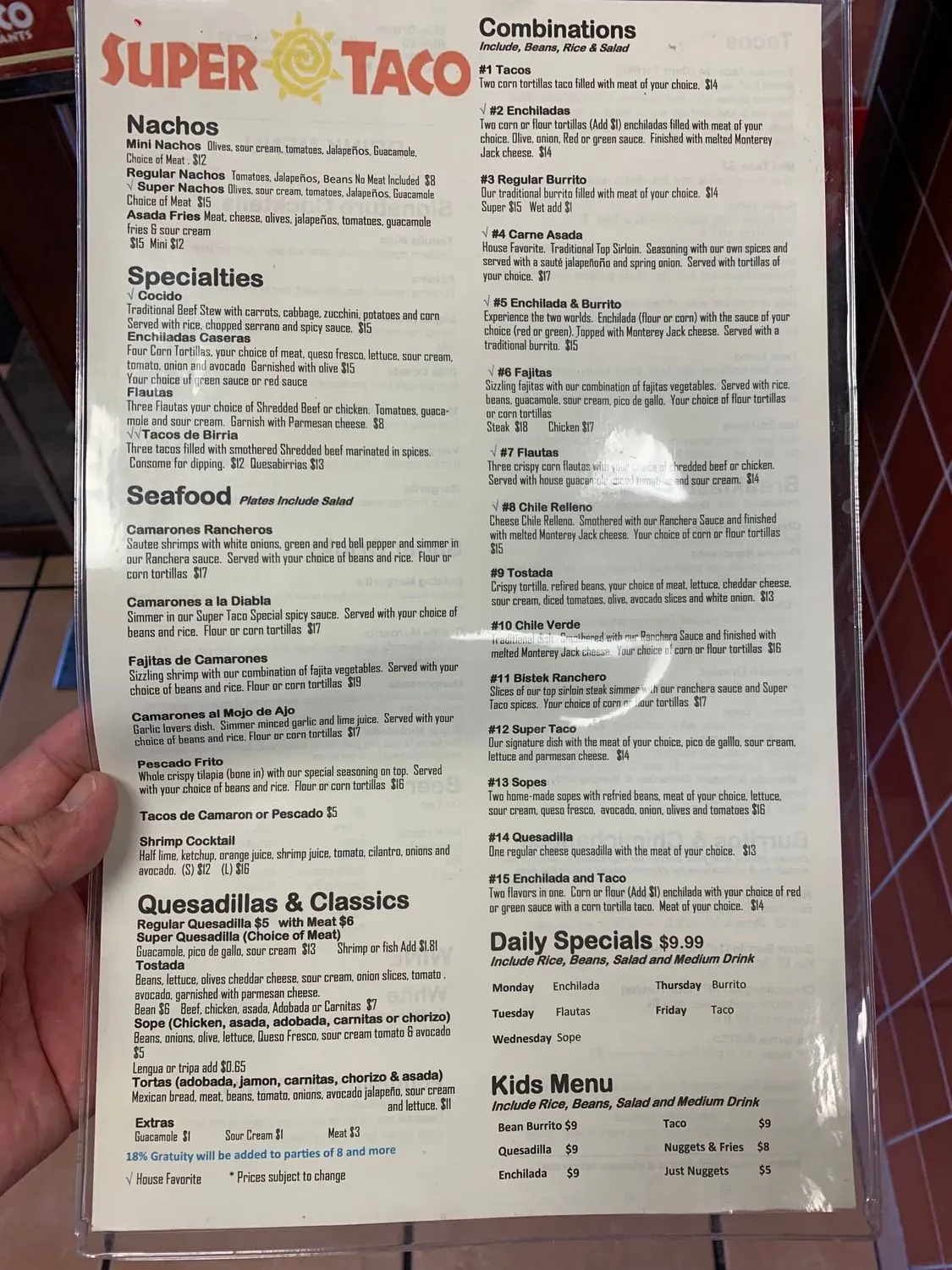 Menu 6