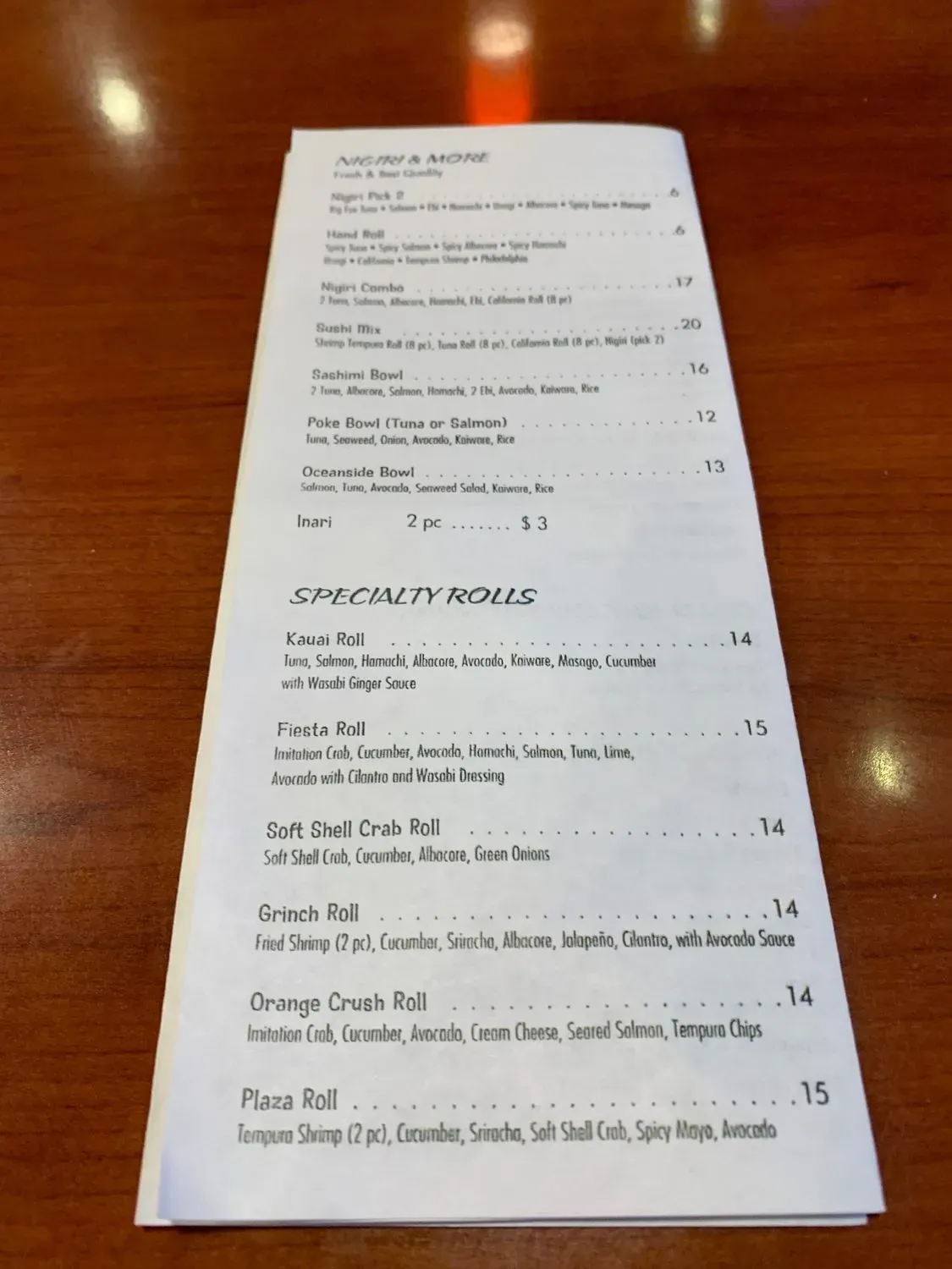 Menu 4