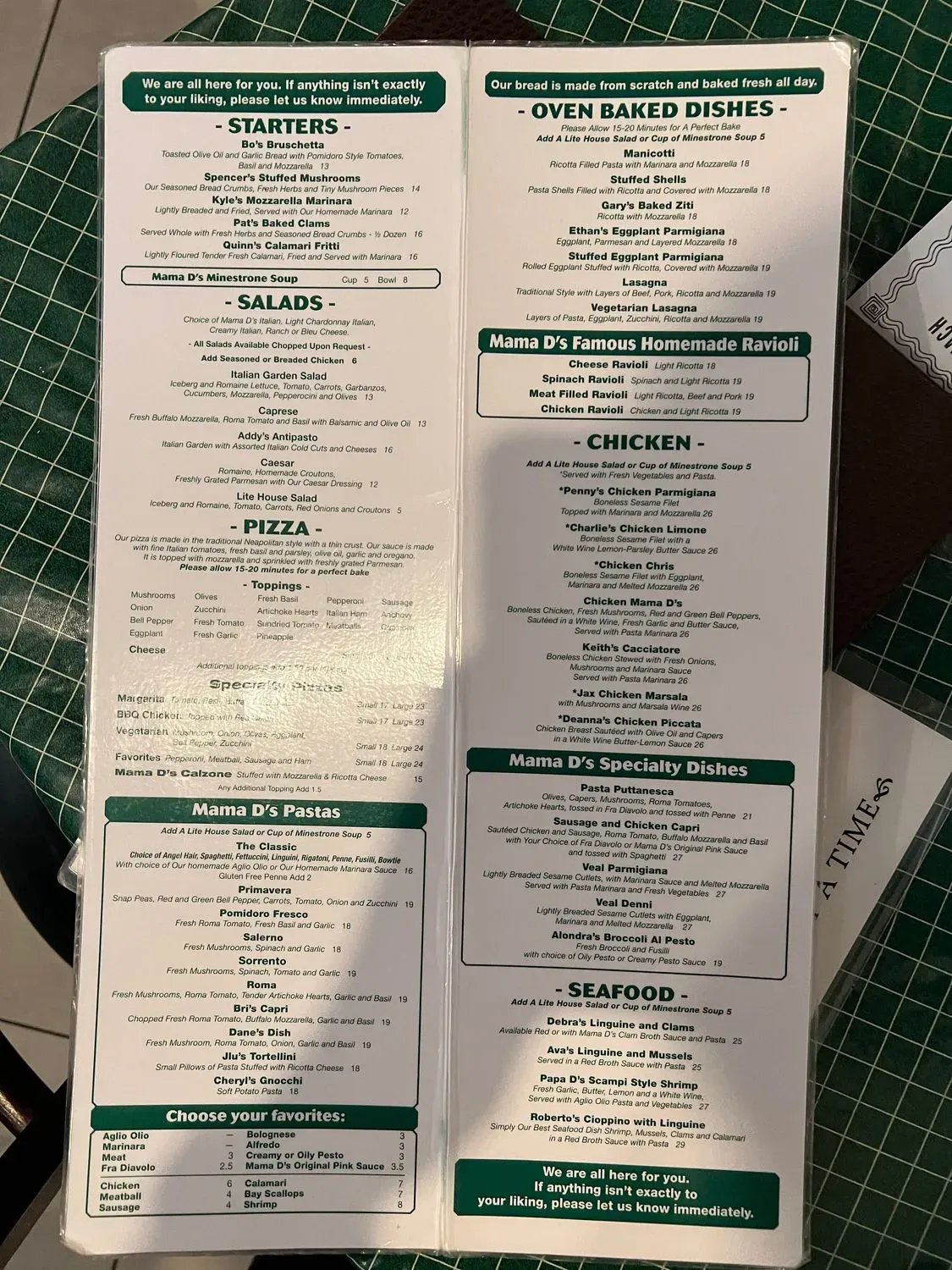 Menu 1