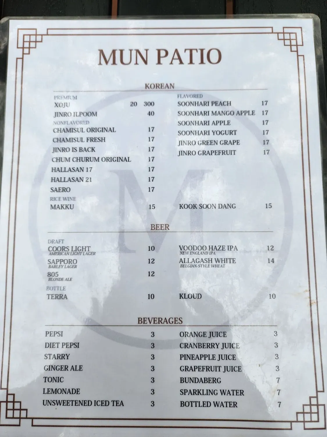 Menu 5