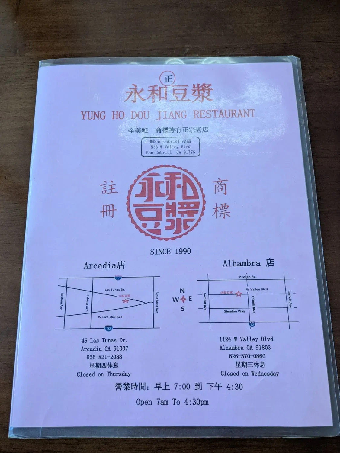 Menu 4