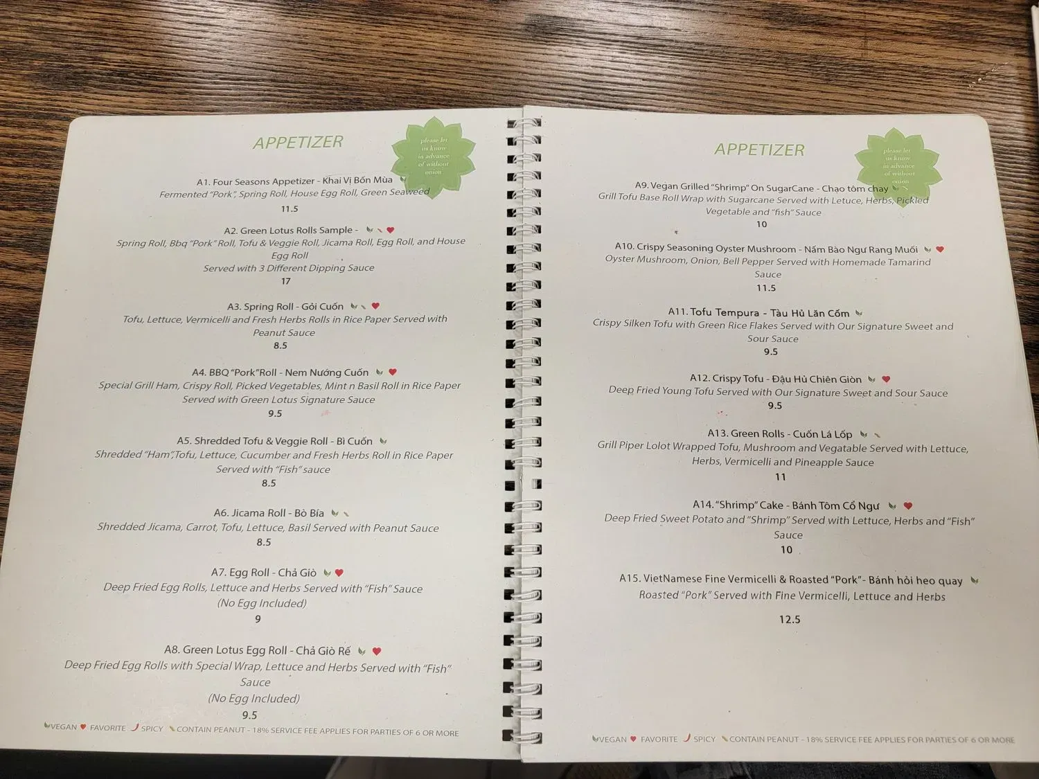 Menu 1