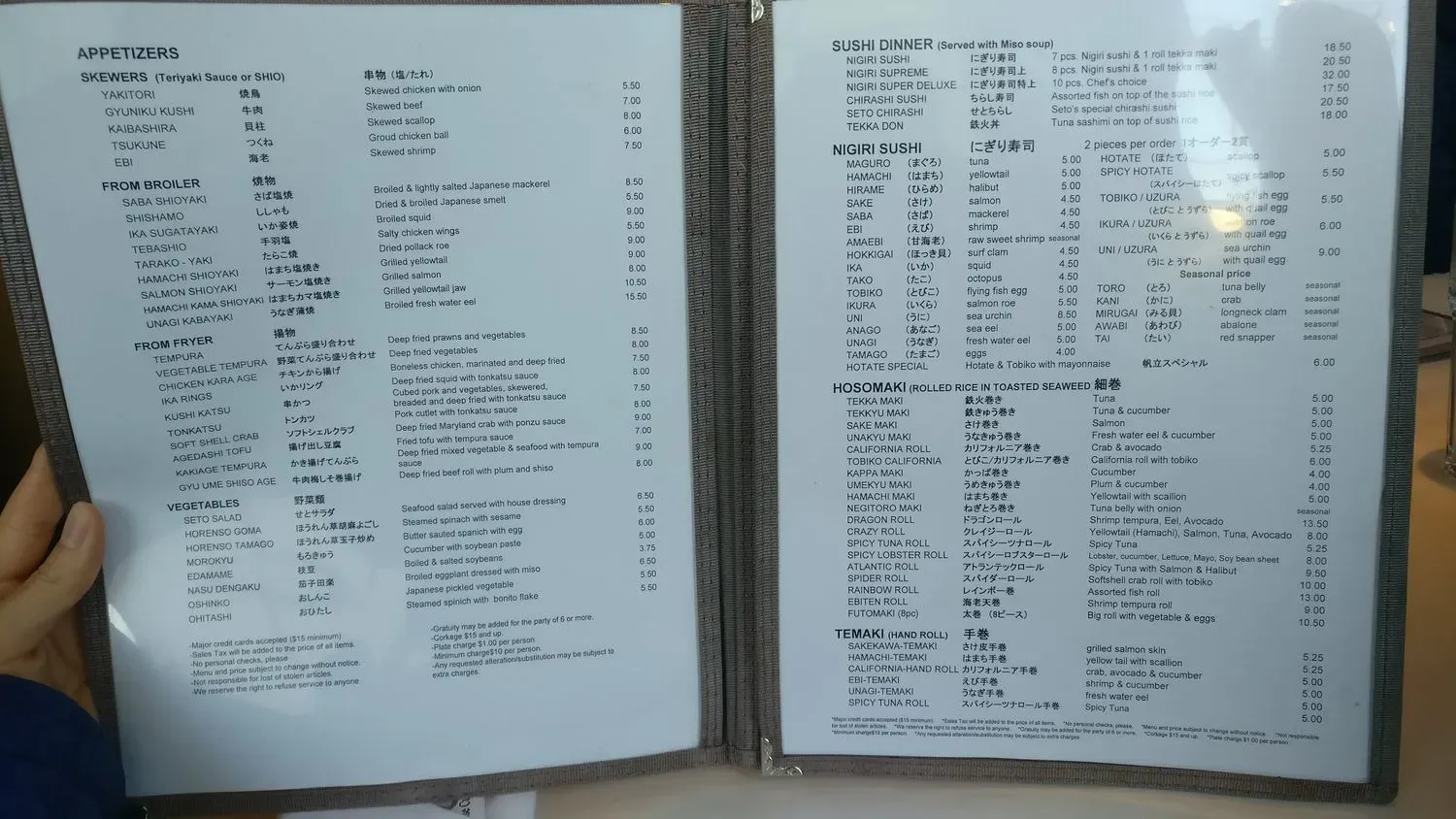 Menu 6