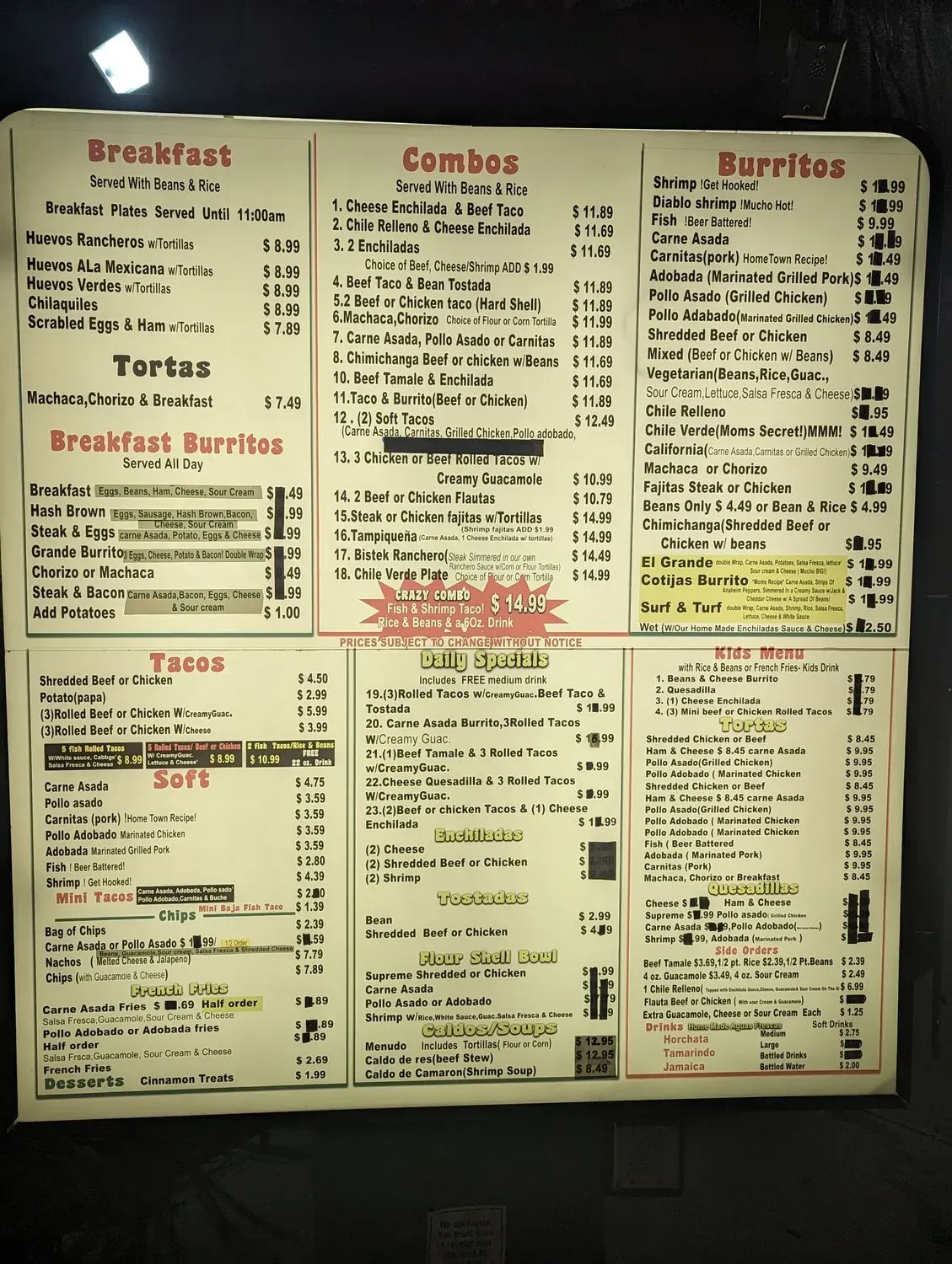 Menu 1